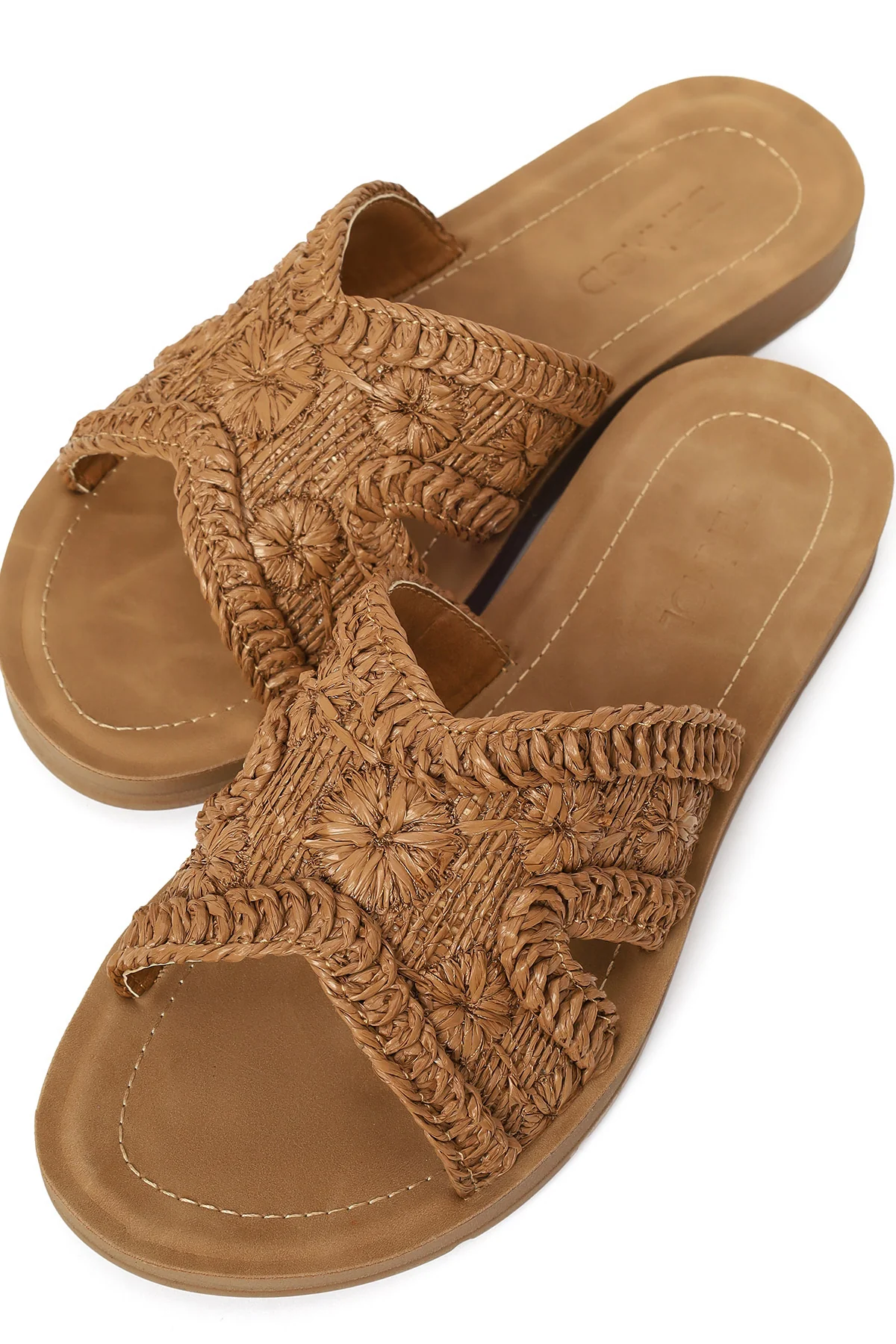 Kadın Camel Hasır Terlik - Image 9
