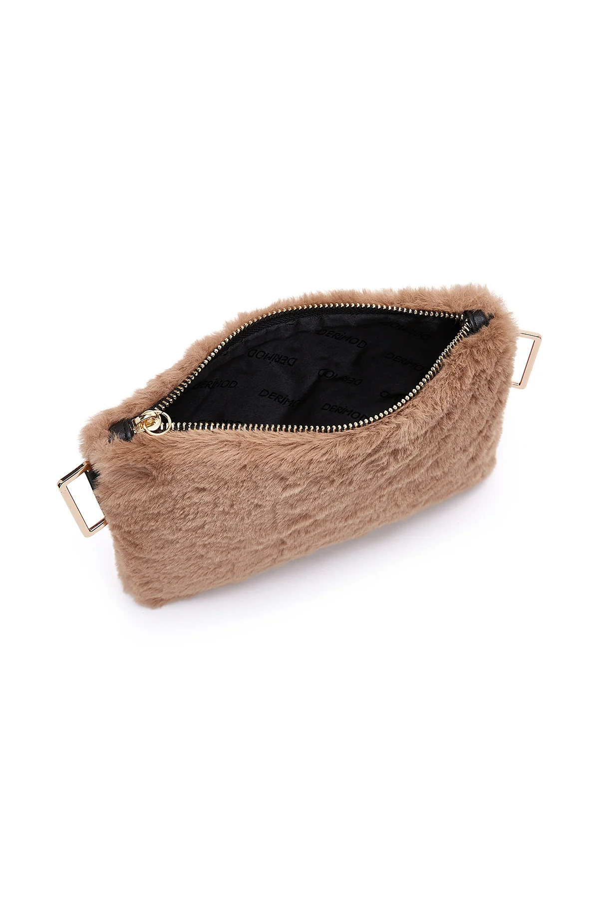 Kadın Camel Peluş Portföy Çanta - Image 6