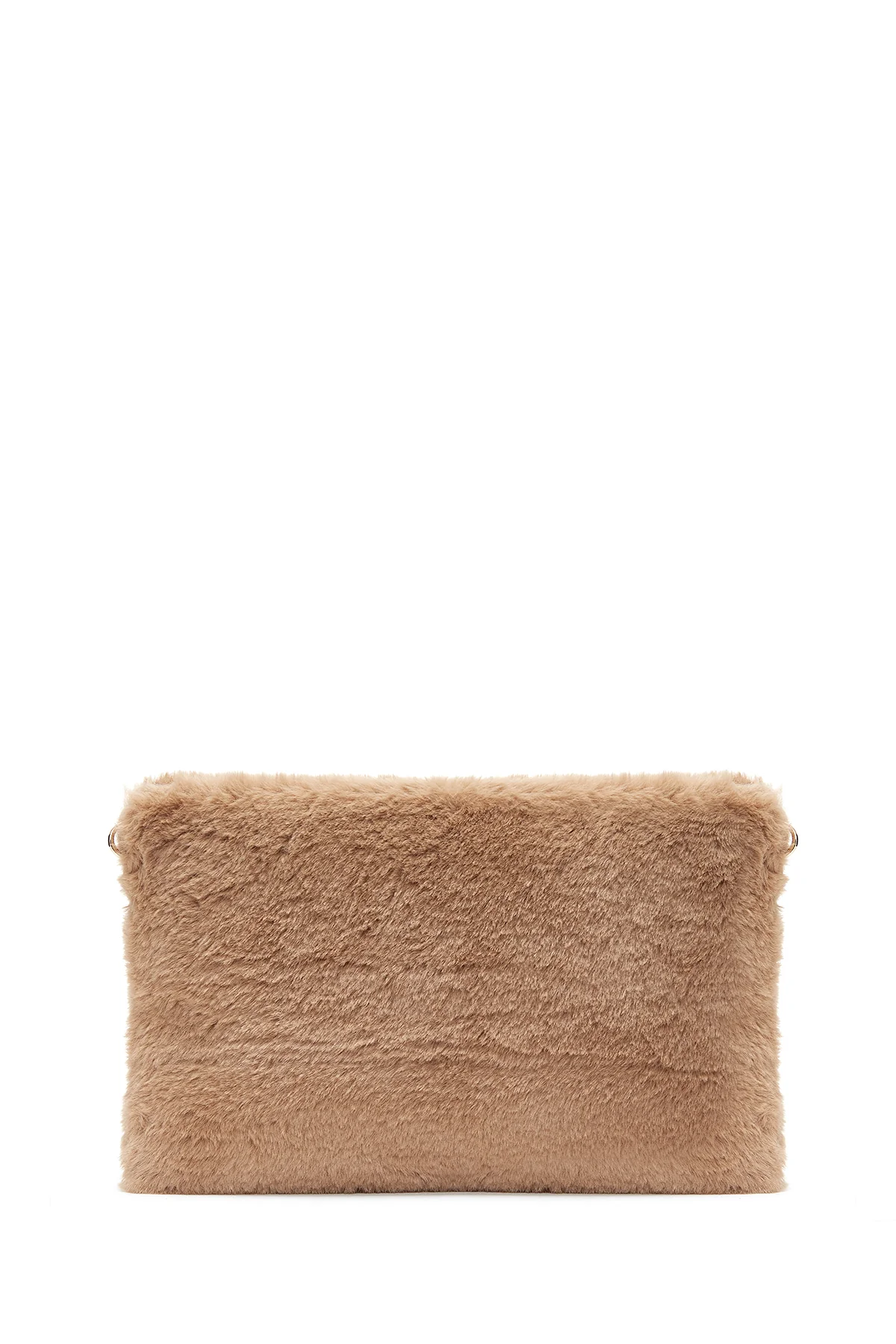 Kadın Camel Peluş Portföy Çanta - Image 4