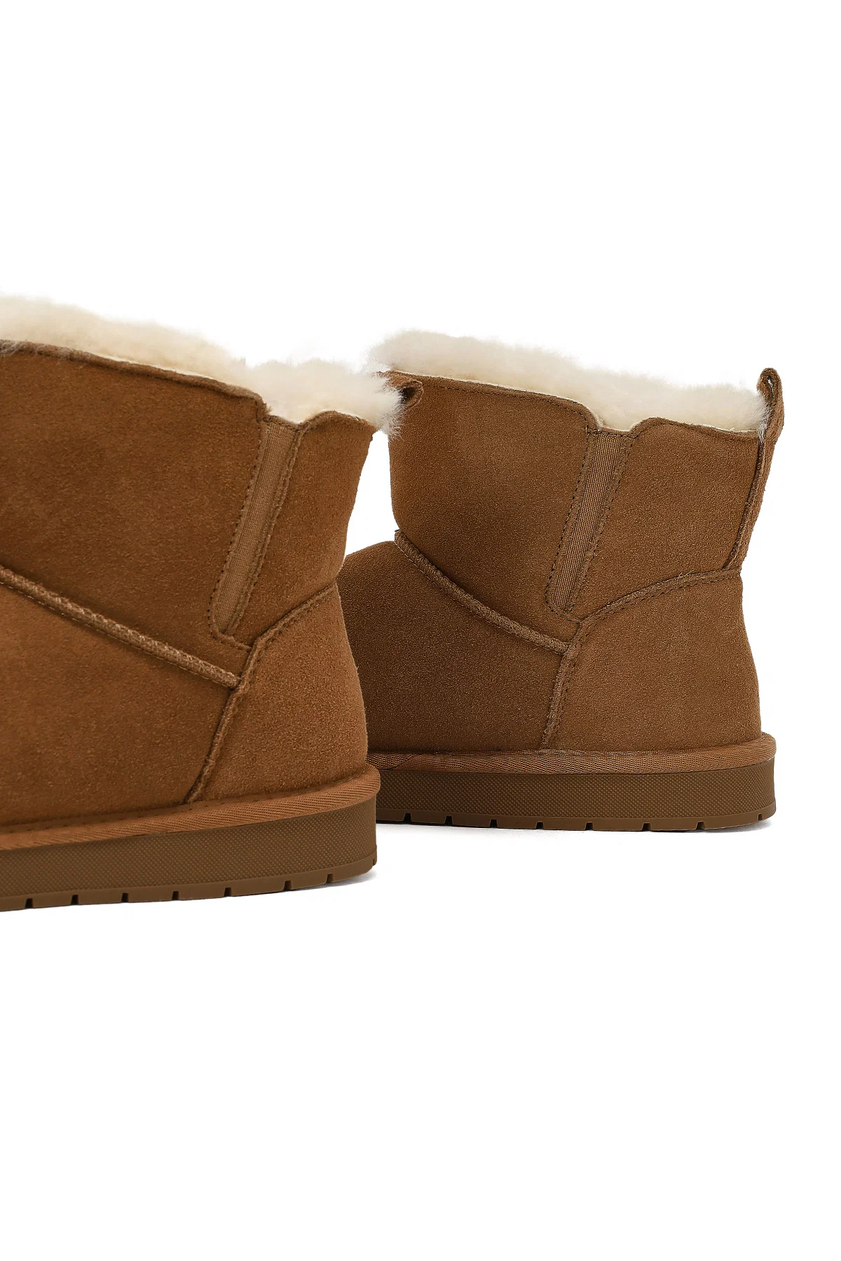 Kadın Camel Süet Deri Teddy Bot - Image 11