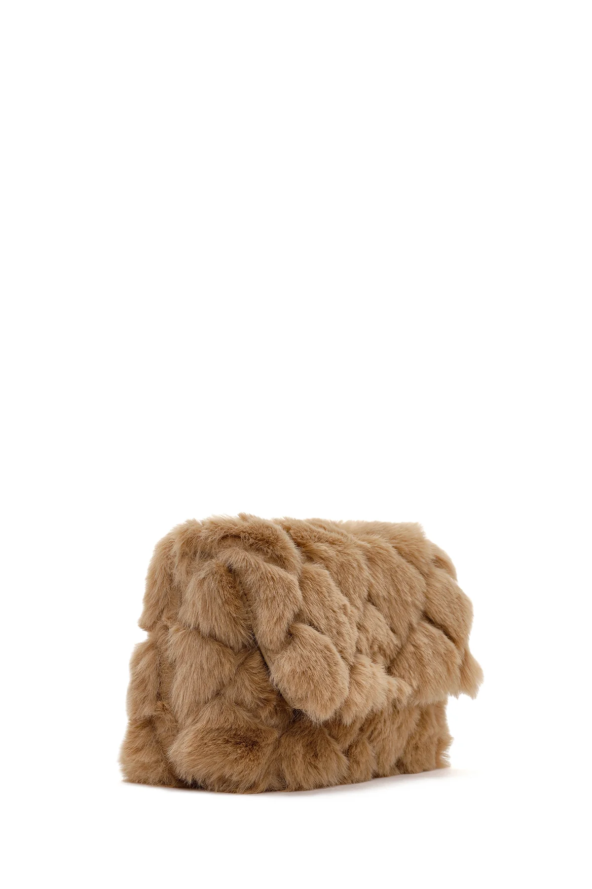 Kadın Camel Zincir Askılı Peluş Çapraz Çanta - Image 5