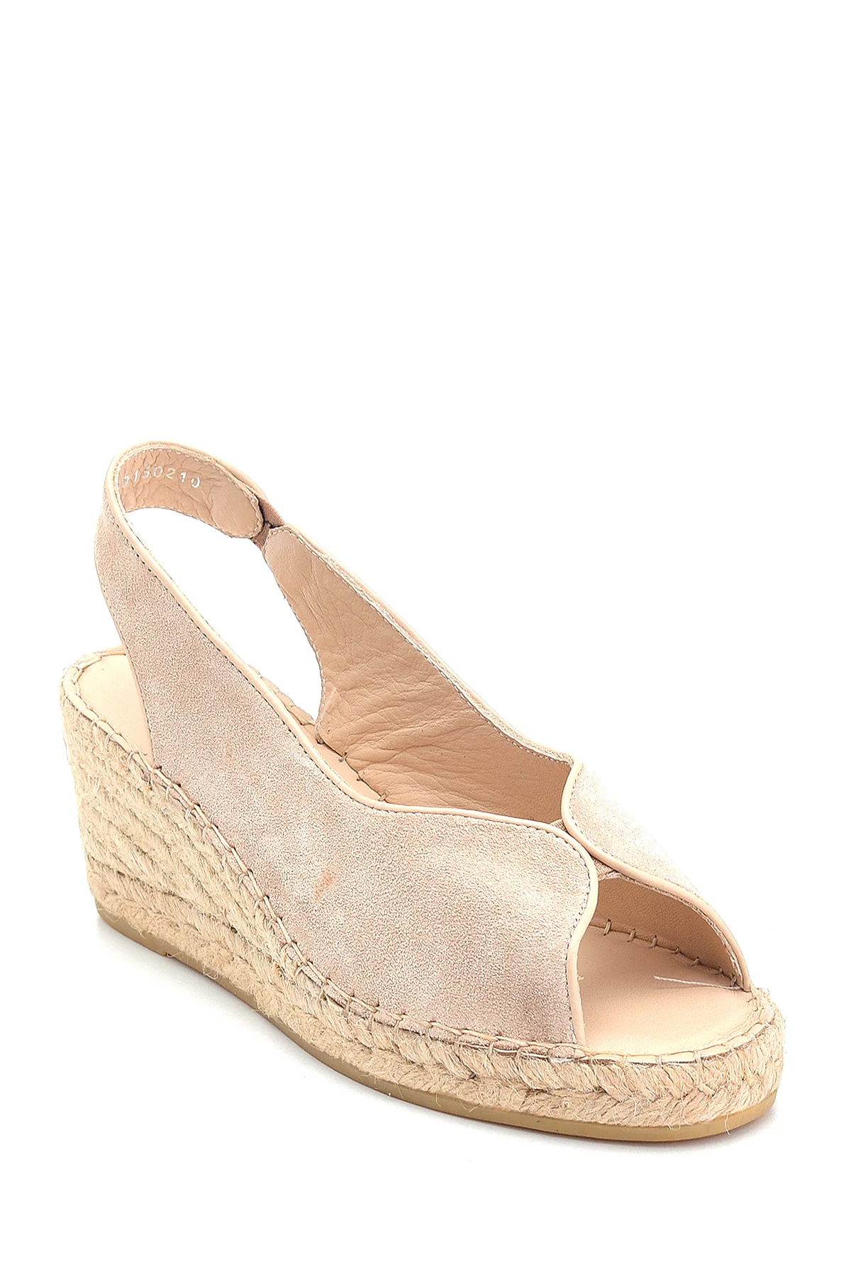 Kadın Casual Dolgu Topuk Deri Espadril - Image 2