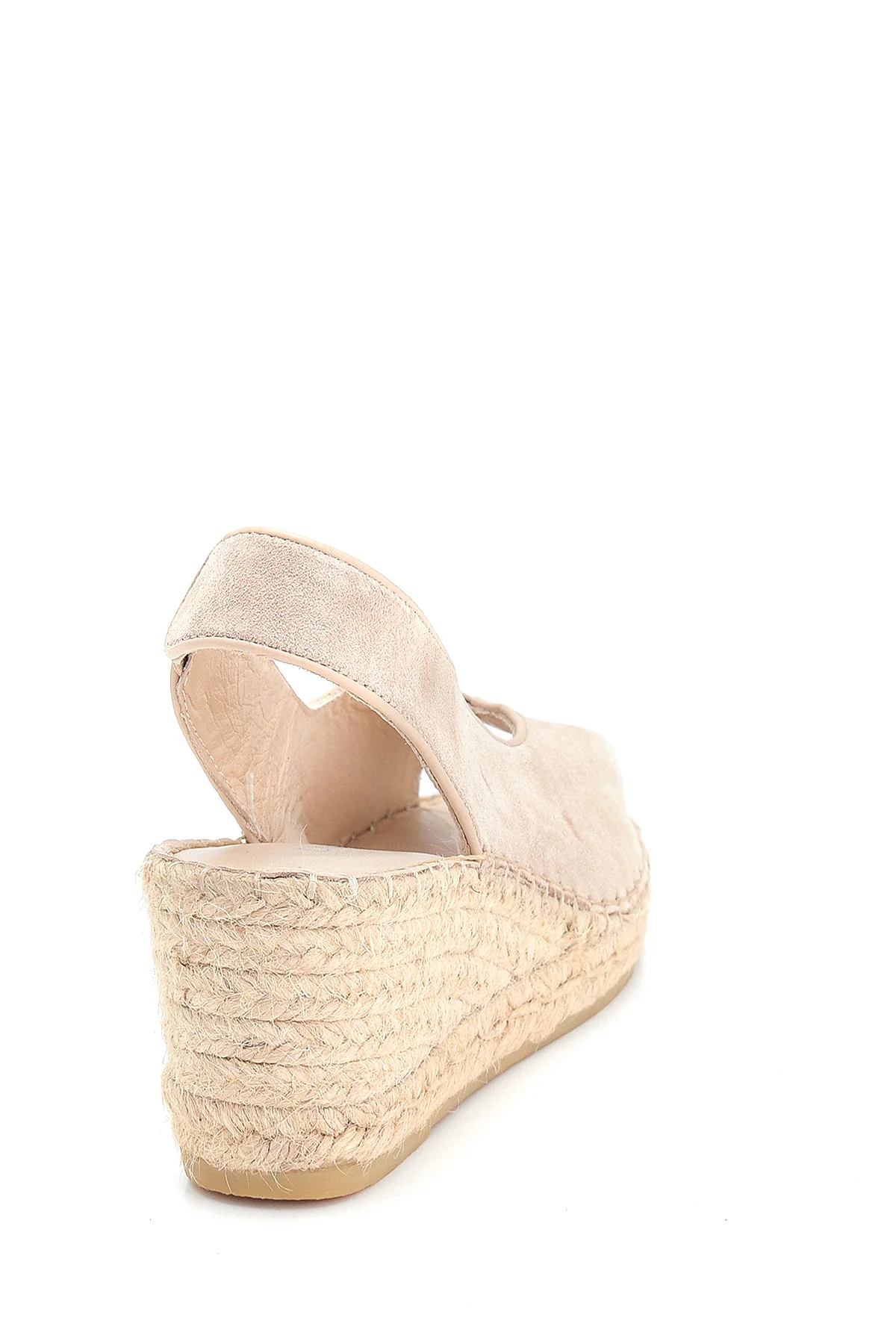 Kadın Casual Dolgu Topuk Deri Espadril - Image 4