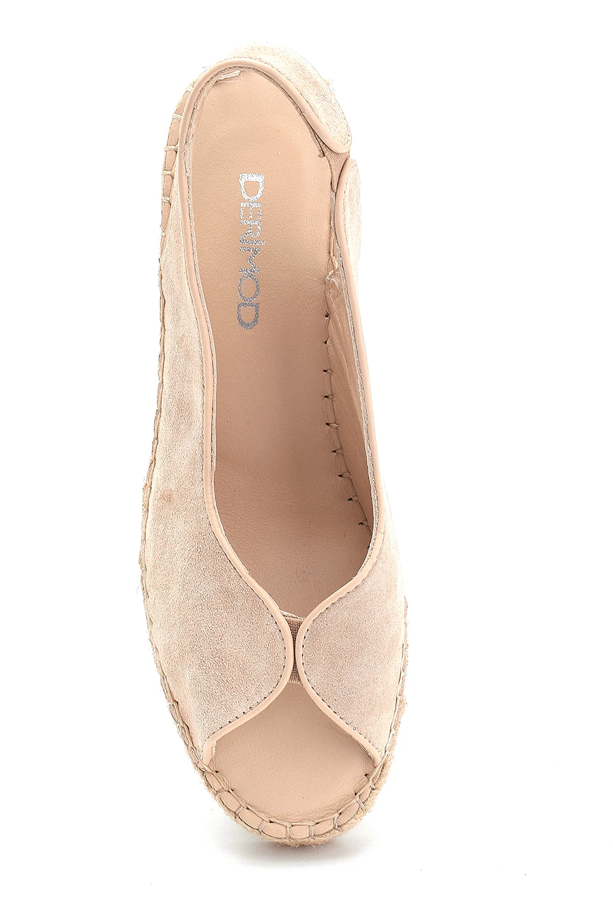 Kadın Casual Dolgu Topuk Deri Espadril - Image 5