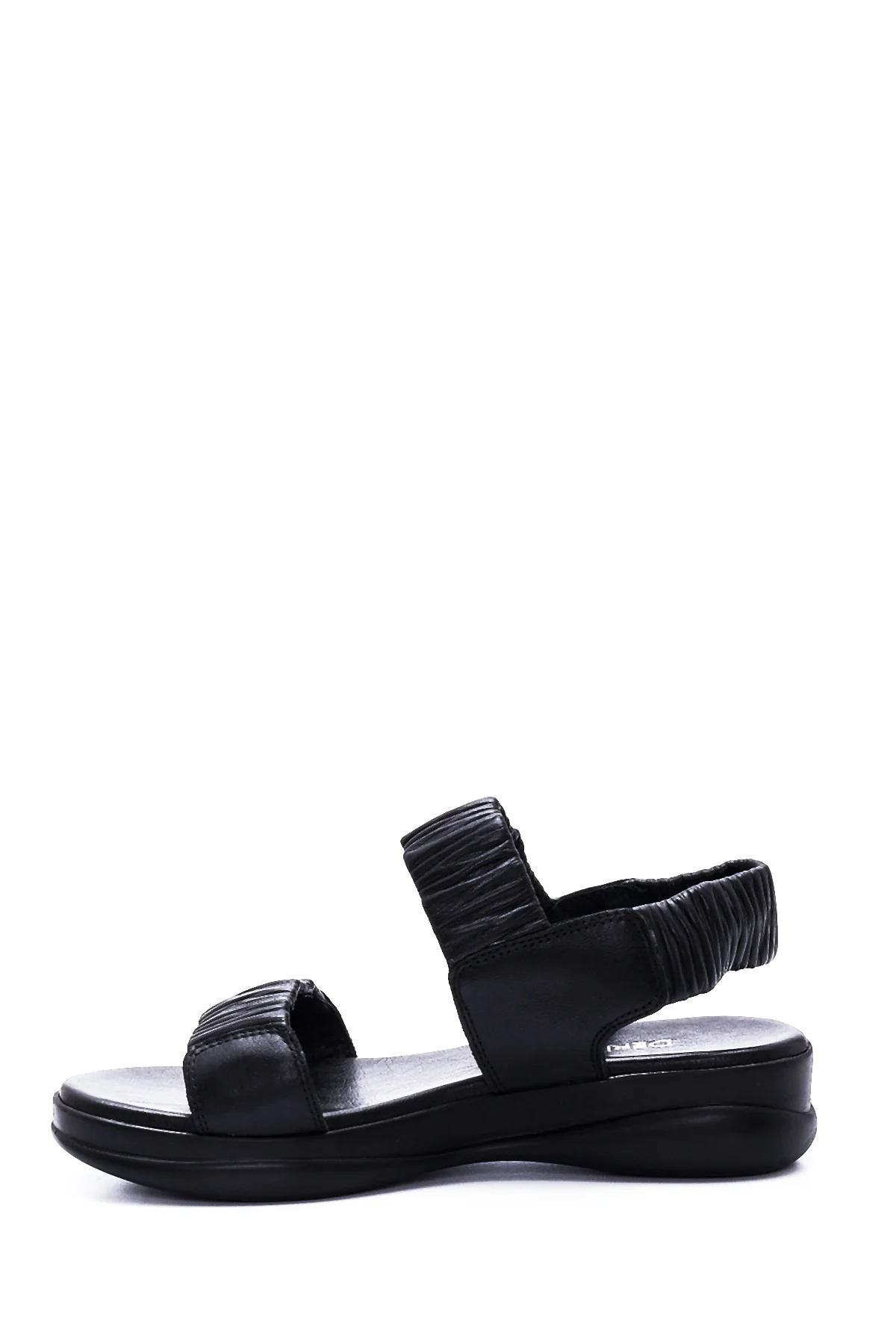 Kadın Deri Büzgülü Sandalet - Image 2