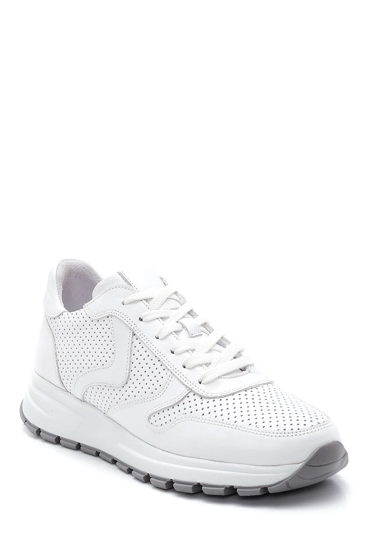 Kadın Deri Delikli Sneaker - Image 3