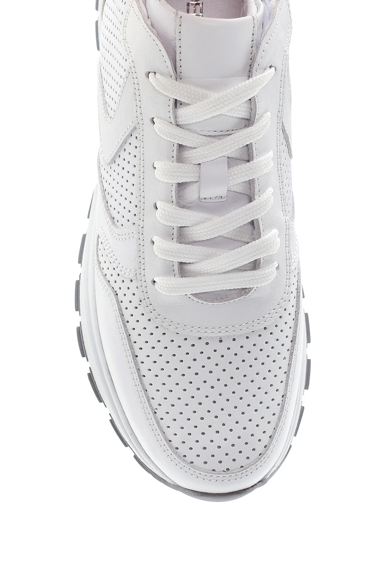 Kadın Deri Delikli Sneaker - Image 6
