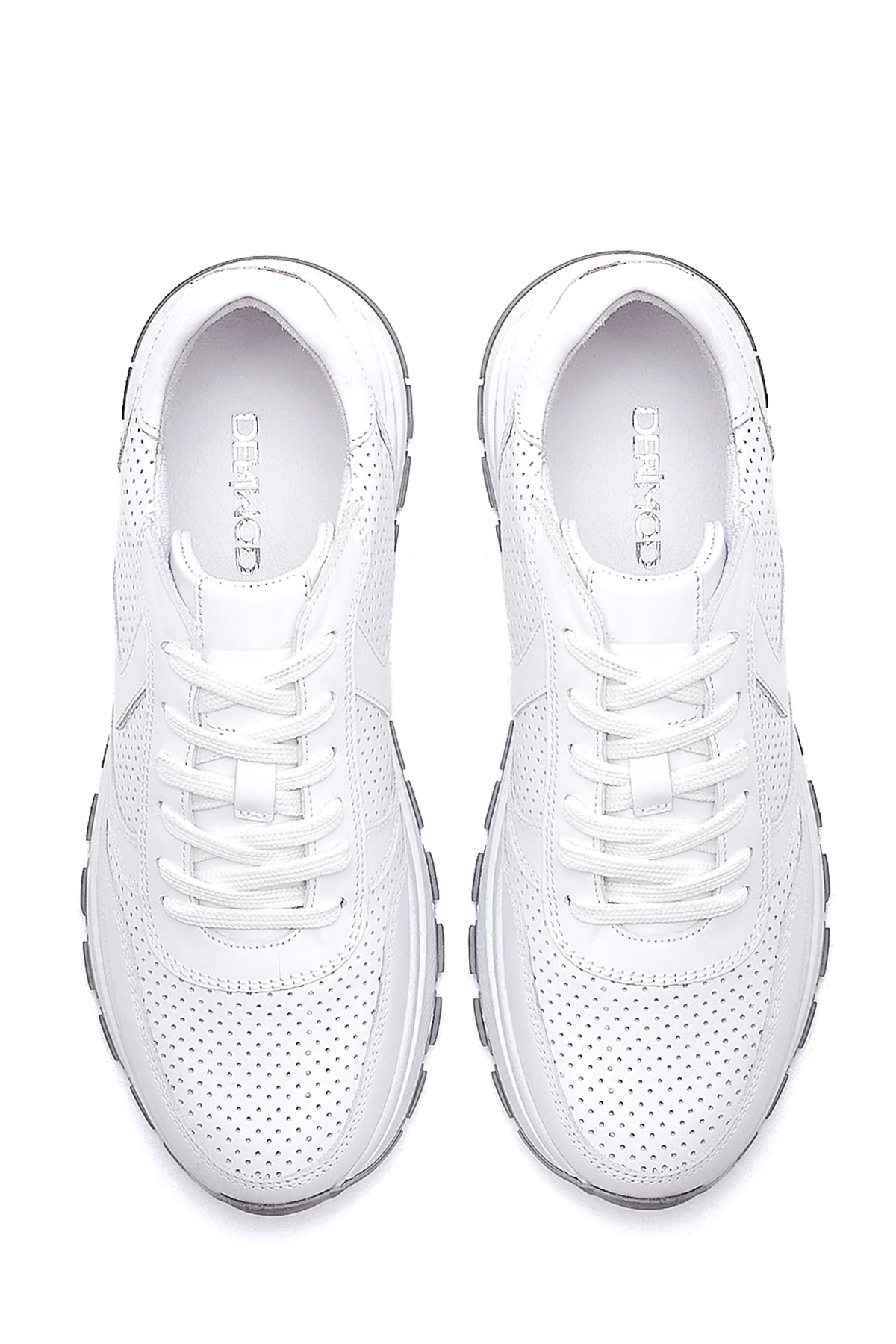 Kadın Deri Delikli Sneaker - Image 7