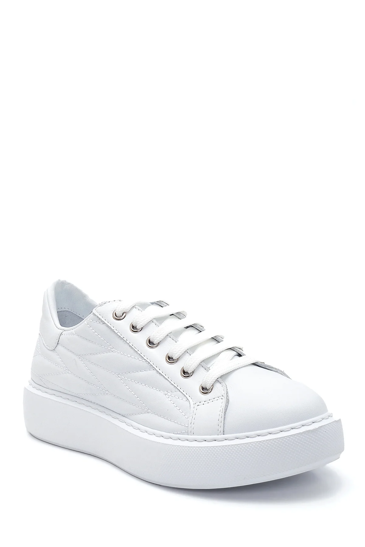 Kadın Deri Desenli Sneaker - Image 3