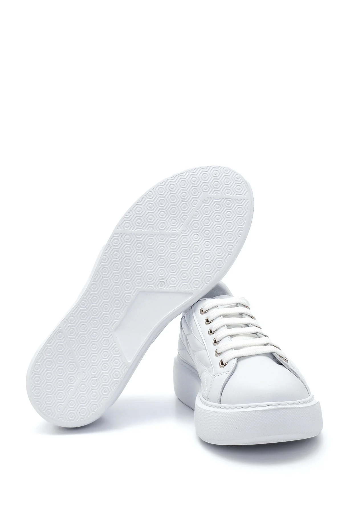 Kadın Deri Desenli Sneaker - Image 4
