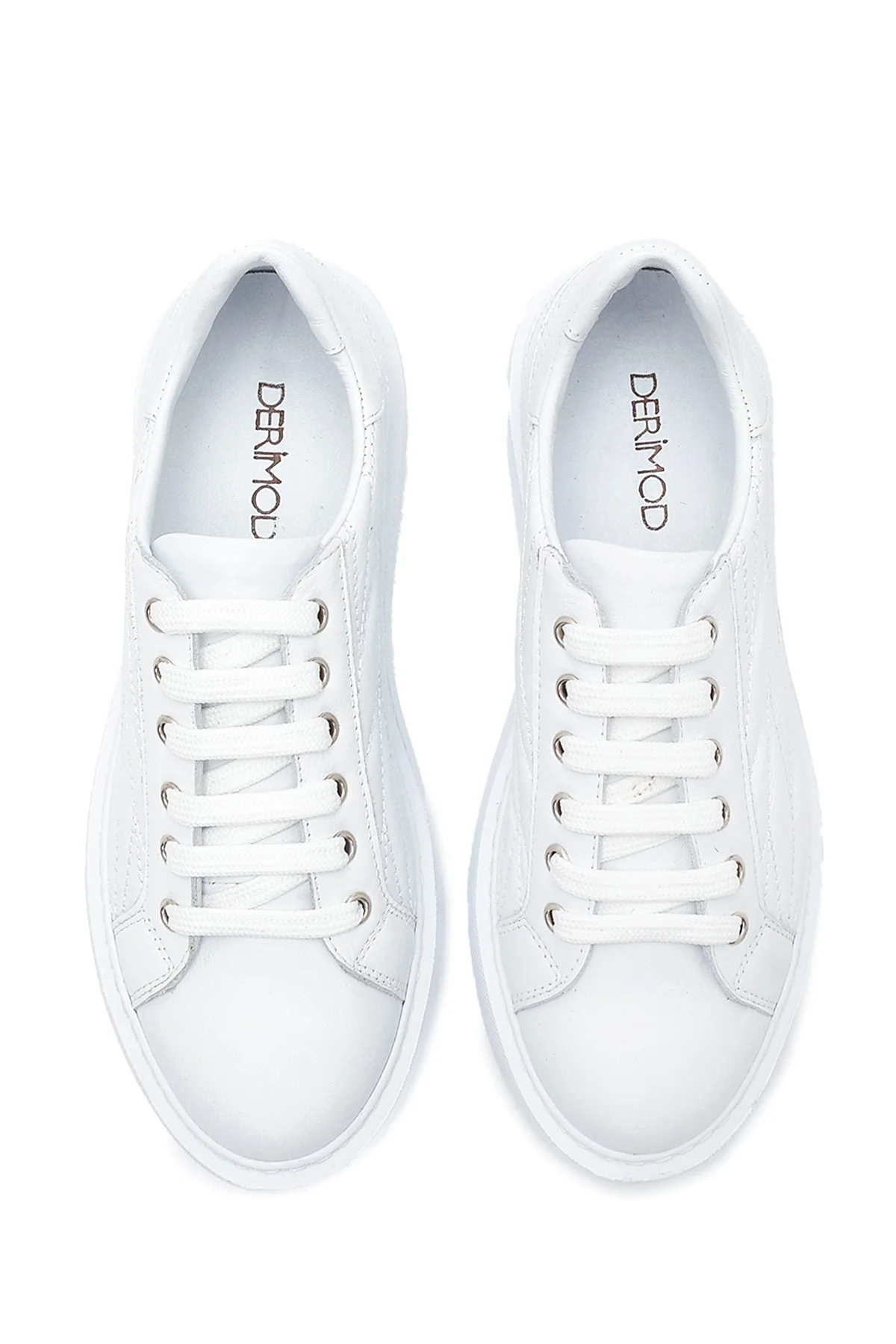 Kadın Deri Desenli Sneaker - Image 7