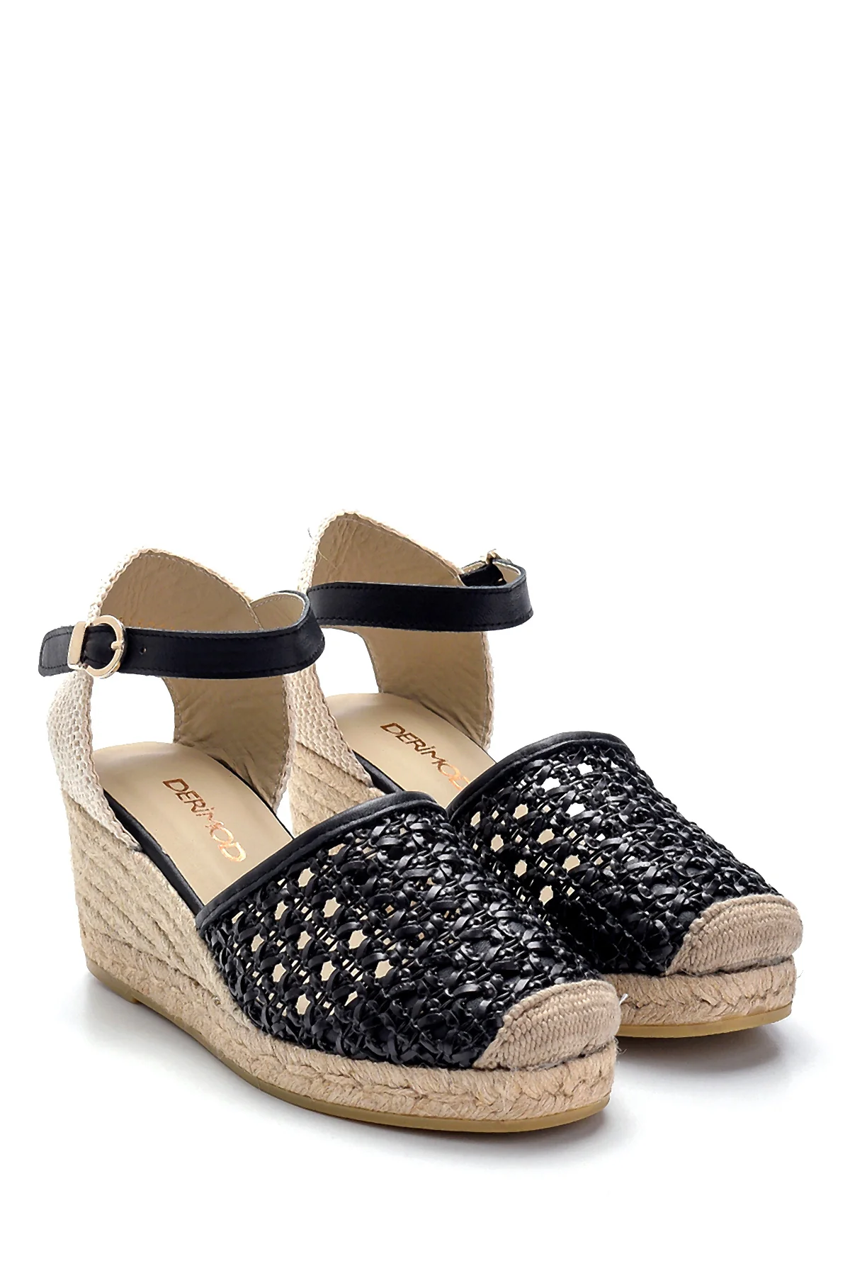 Kadın Deri Dolgu Topuklu Espadril - Image 3