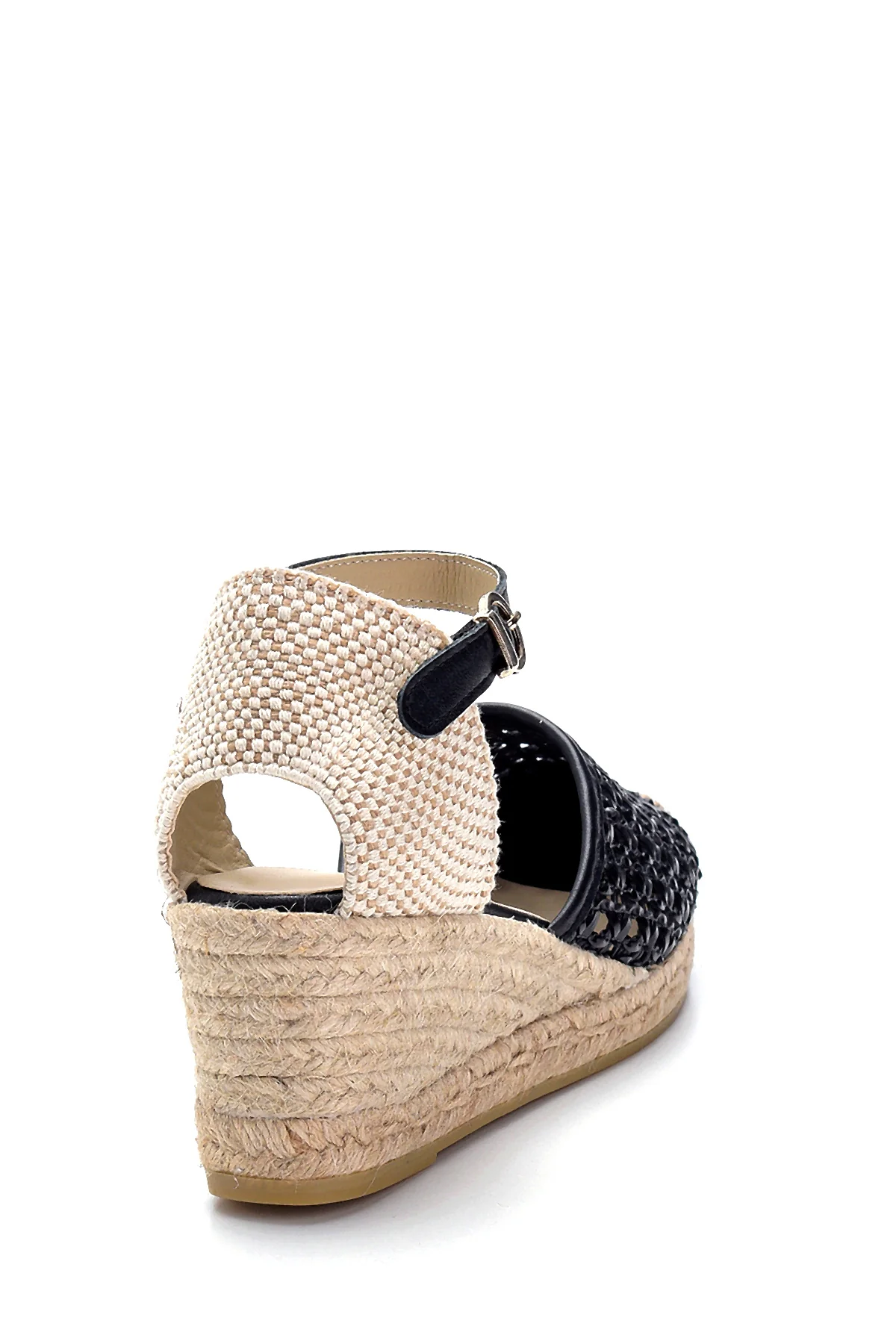 Kadın Deri Dolgu Topuklu Espadril - Image 4