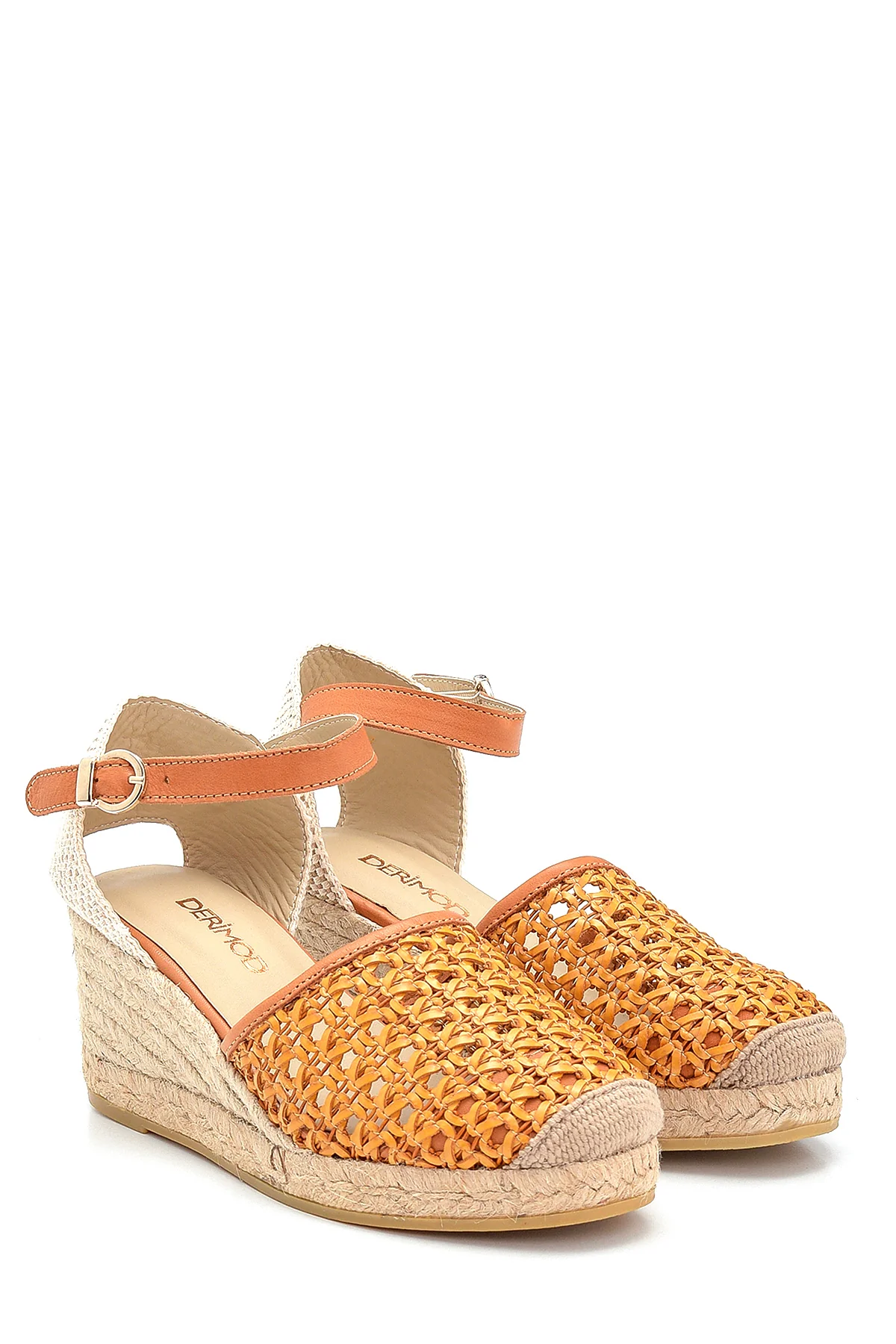Kadın Deri Dolgu Topuklu Espadril - Image 3