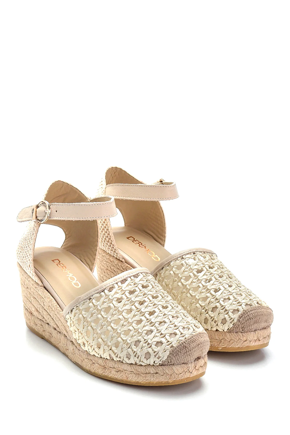 Kadın Deri Dolgu Topuklu Espadril - Image 3