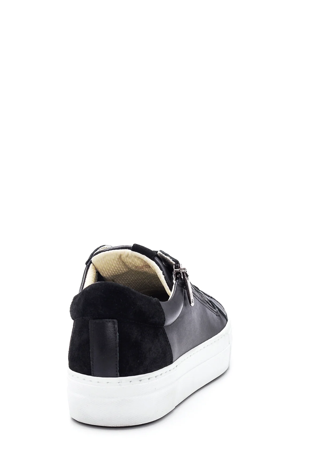 Kadın Deri Fermuar Detaylı Sneaker - Image 5
