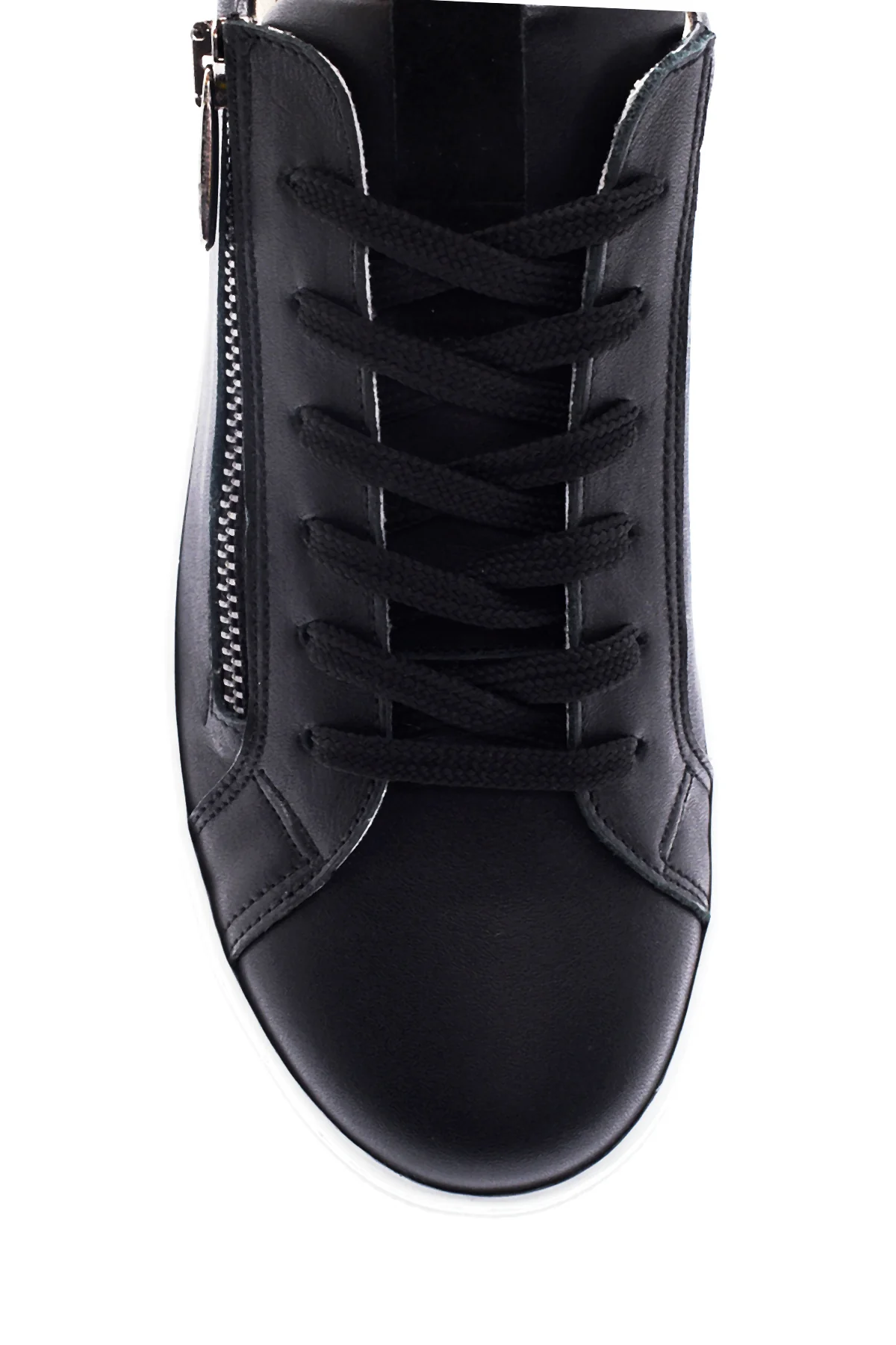 Kadın Deri Fermuar Detaylı Sneaker - Image 6