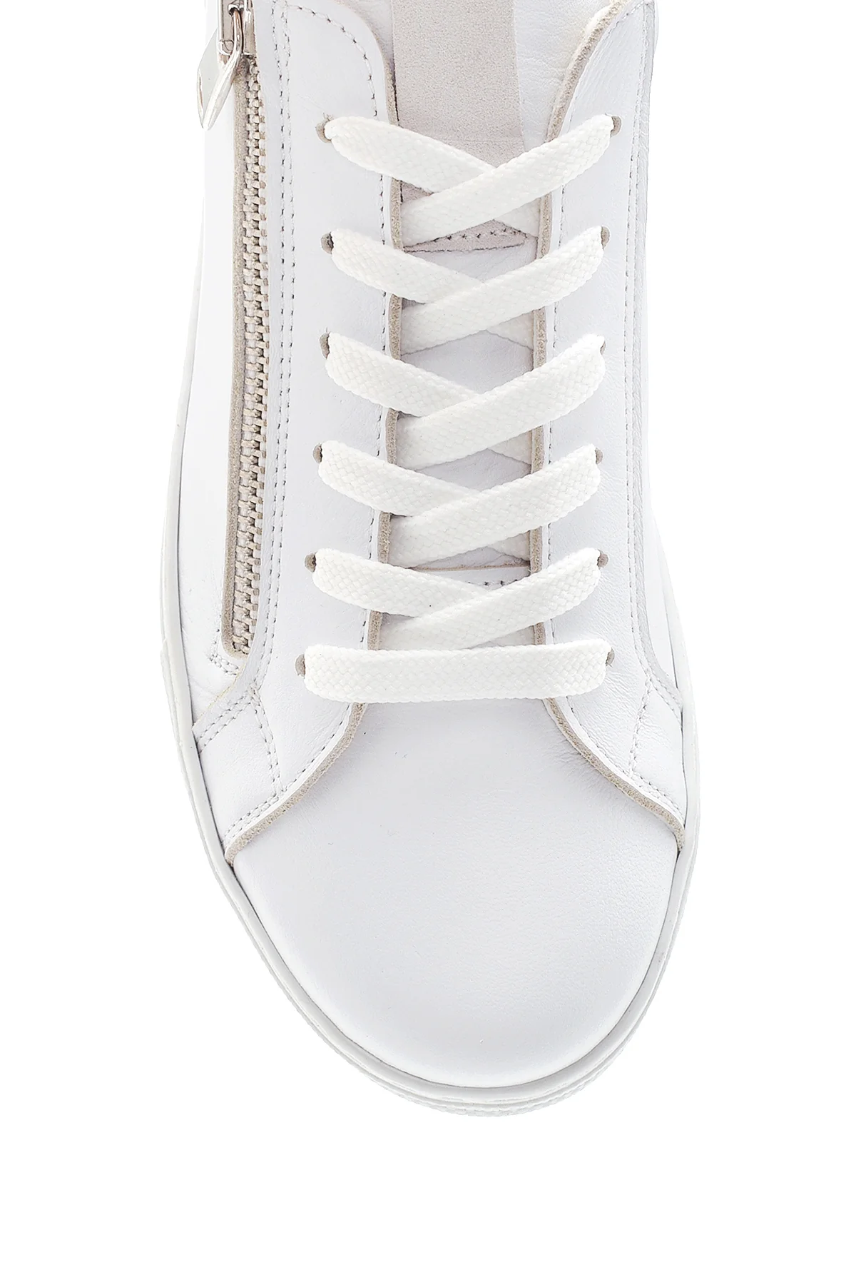 Kadın Deri Fermuar Detaylı Sneaker - Image 6
