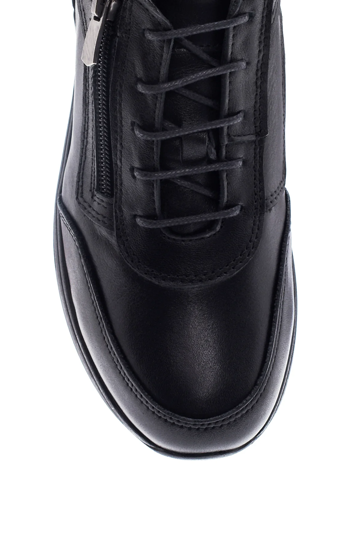 Kadın Deri Fermuar Detaylı Sneaker - Image 6