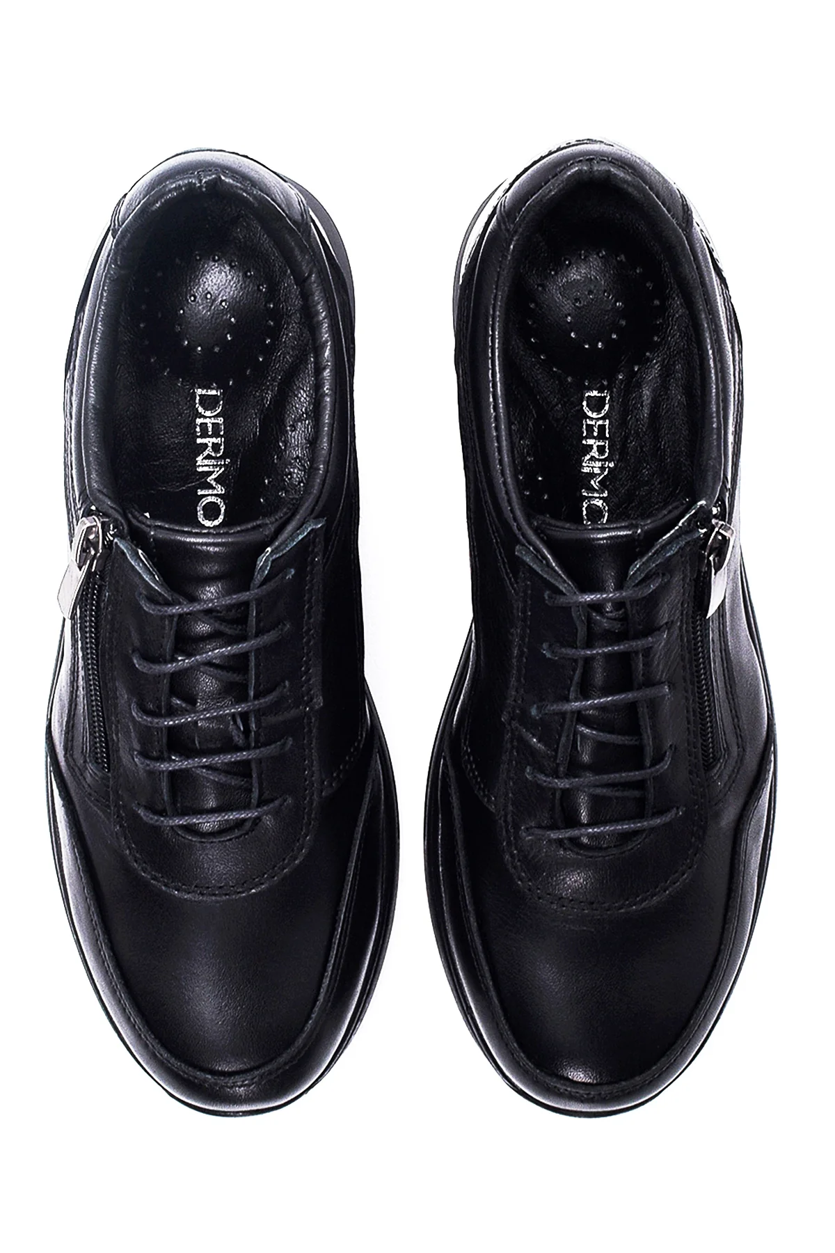 Kadın Deri Fermuar Detaylı Sneaker - Image 7