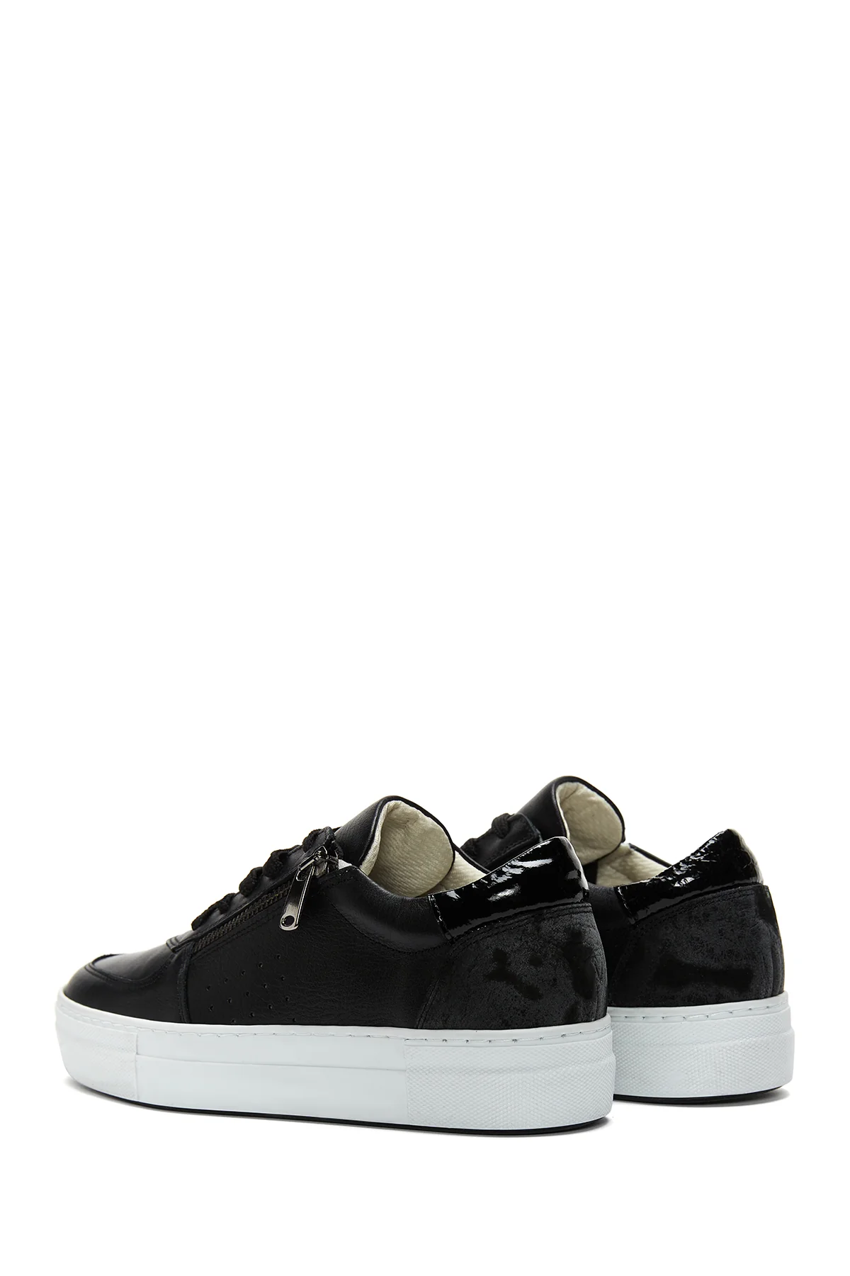 Kadın Deri Fermuarlı Sneaker - Image 5