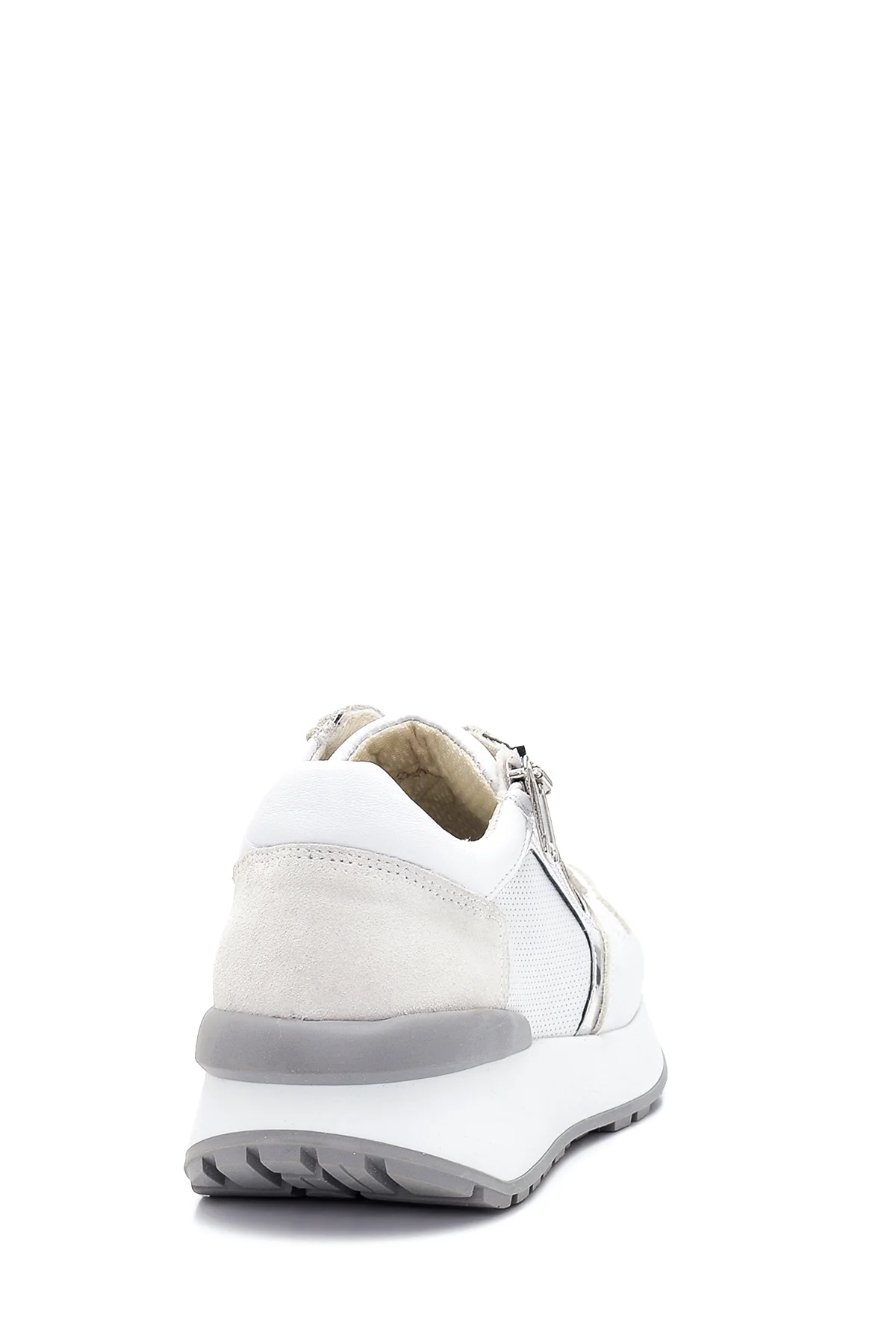 Kadın Deri Fermuarlı Sneaker - Image 4
