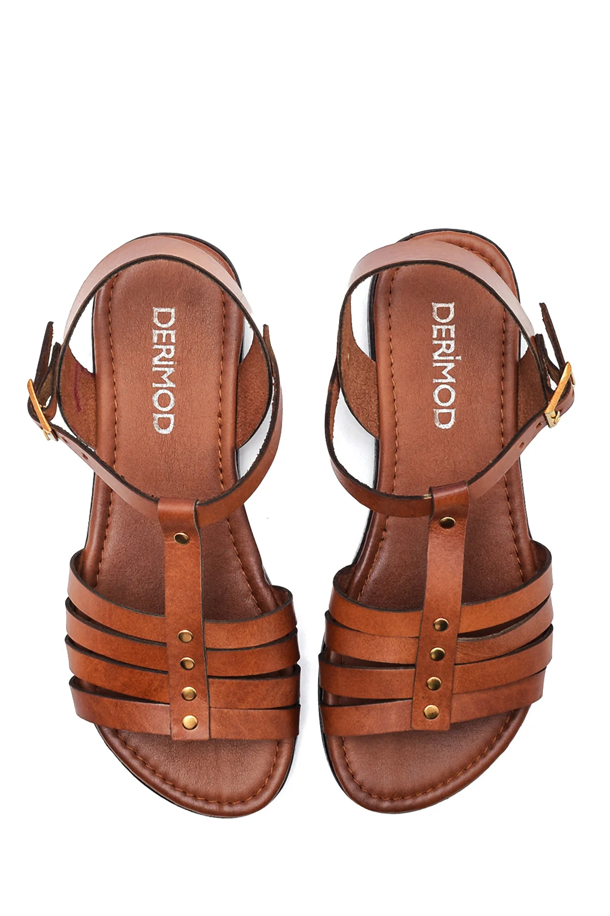 Kadın Deri Metal Detaylı Bodrum Sandalet - Image 6