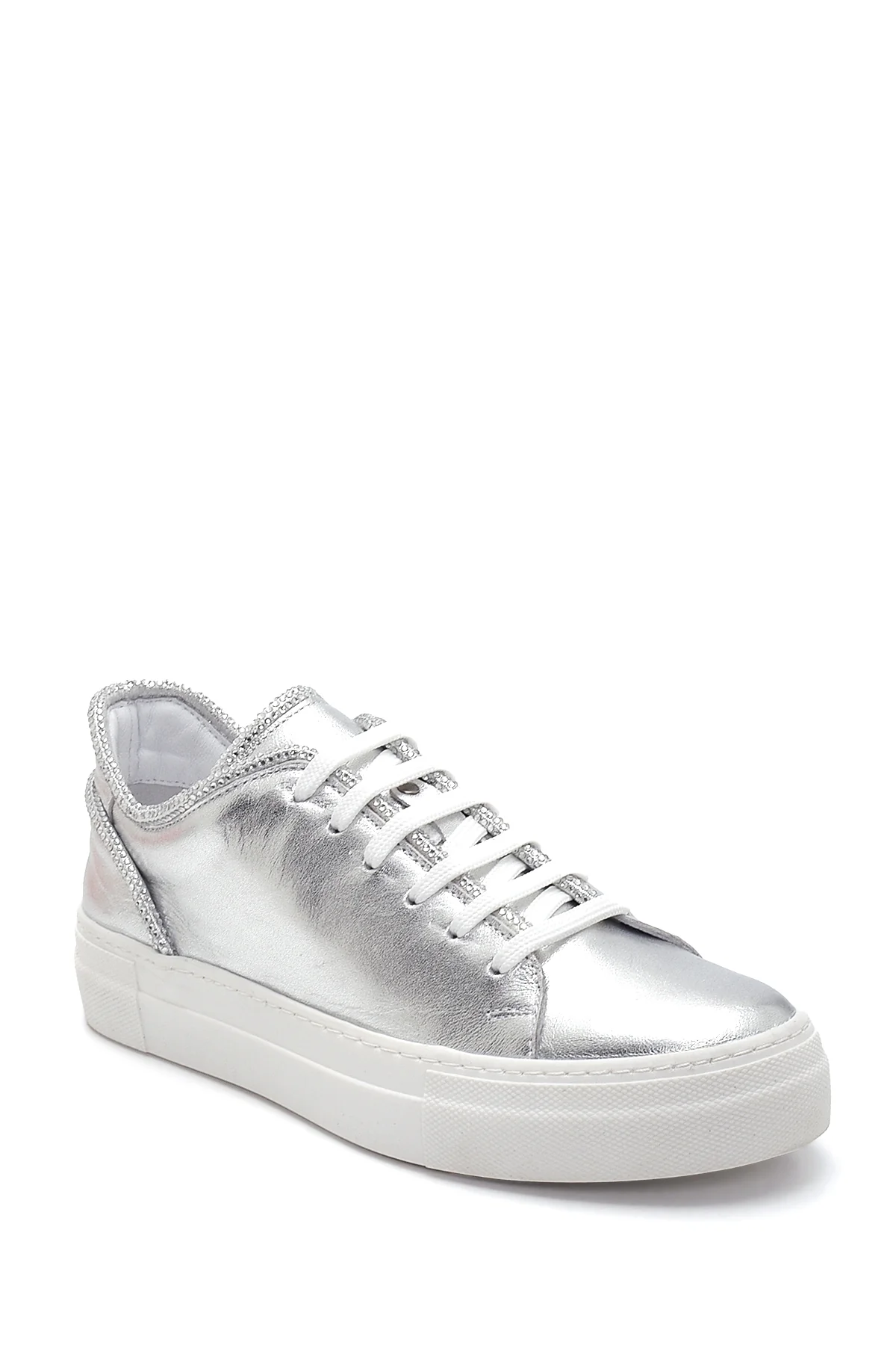 Kadın Deri Metalik Sneaker - Image 3