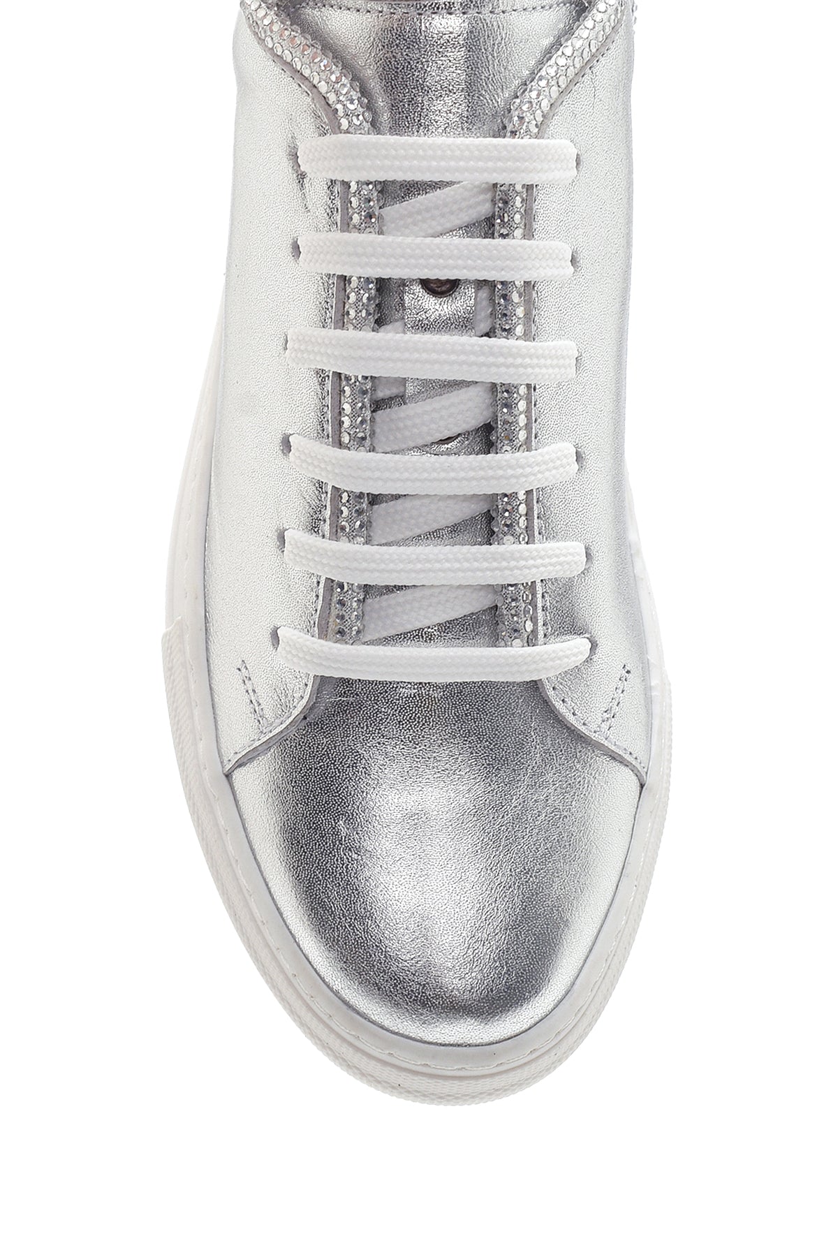 Kadın Deri Metalik Sneaker - Image 6