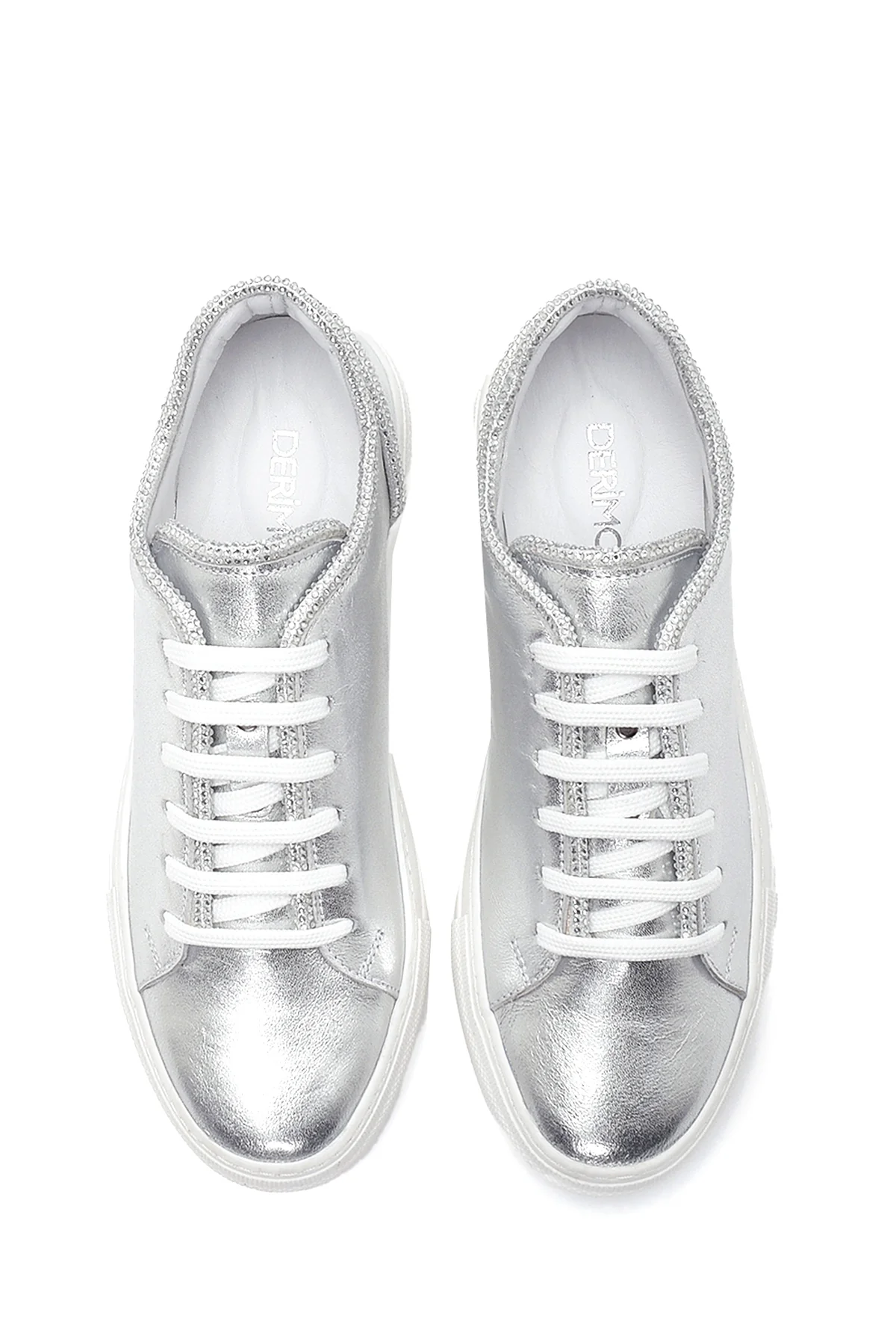 Kadın Deri Metalik Sneaker - Image 7