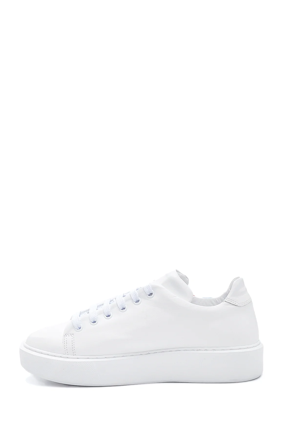 Kadın Deri Renkli Şeritli Sneaker - Image 2