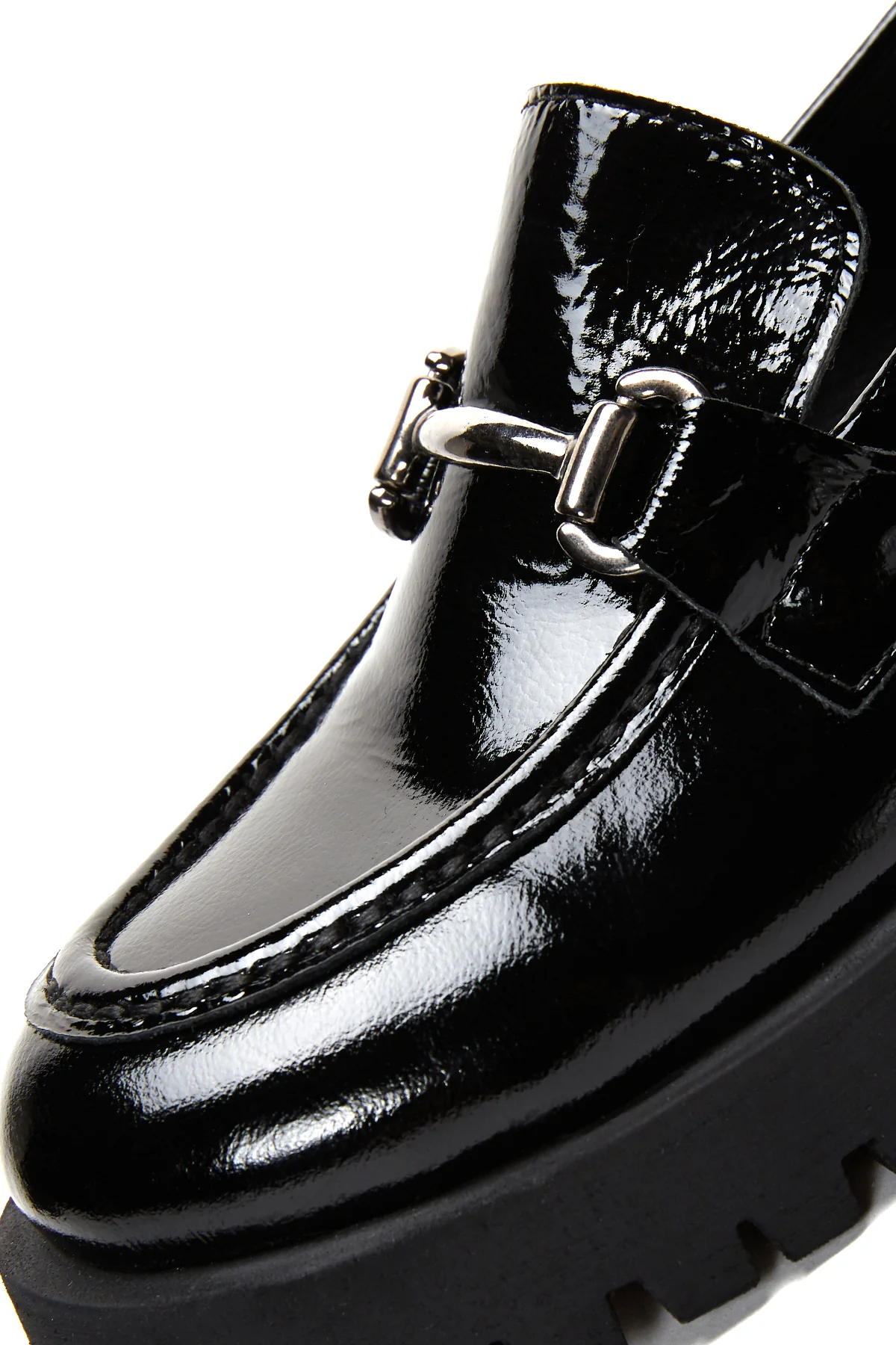 Kadın Deri Rugan Kalın Tabanlı Loafer - Image 7