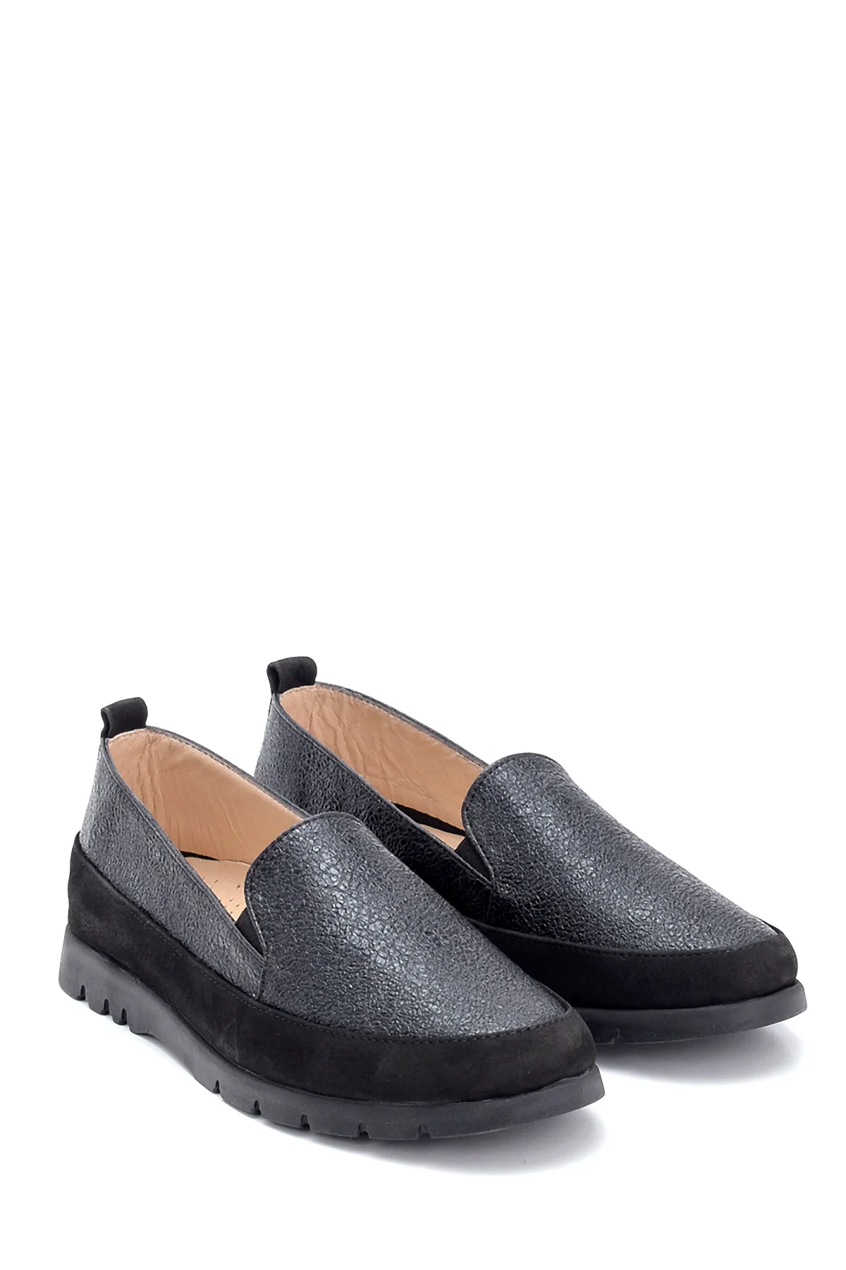Kadın Deri Sim Detaylı Loafer - Image 3