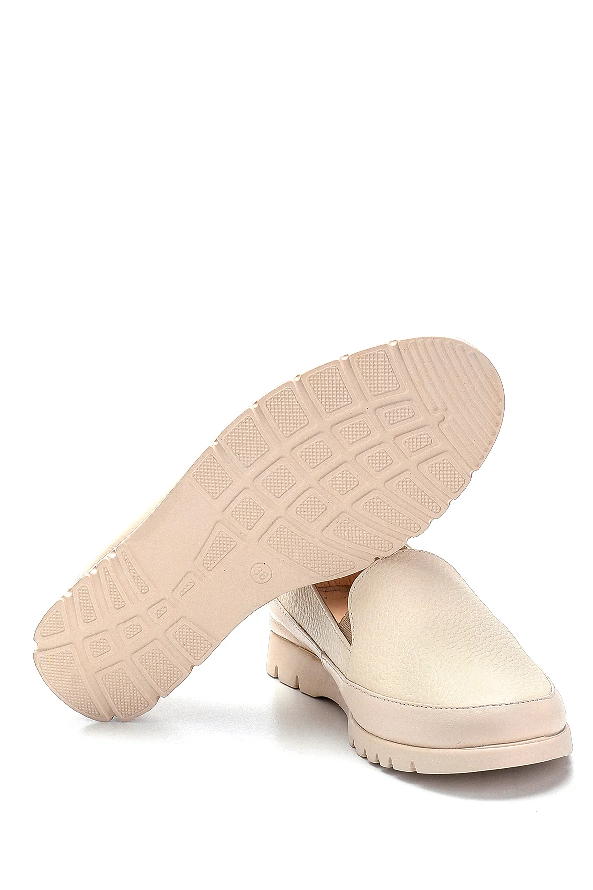 Kadın Deri Sim Detaylı Loafer - Image 4
