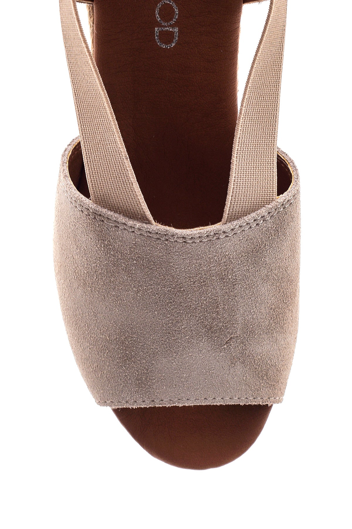 Kadın Deri Süet Dolgu Topuk Espadril - Image 5