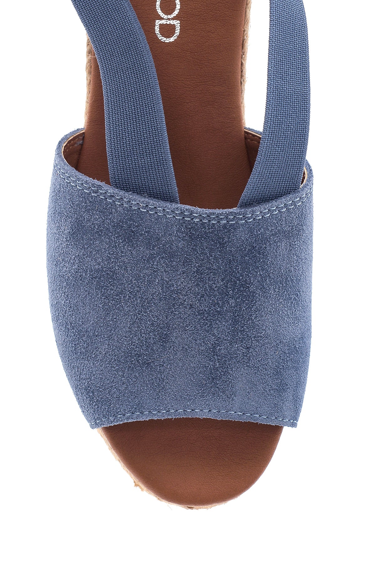 Kadın Deri Süet Dolgu Topuk Espadril - Image 5