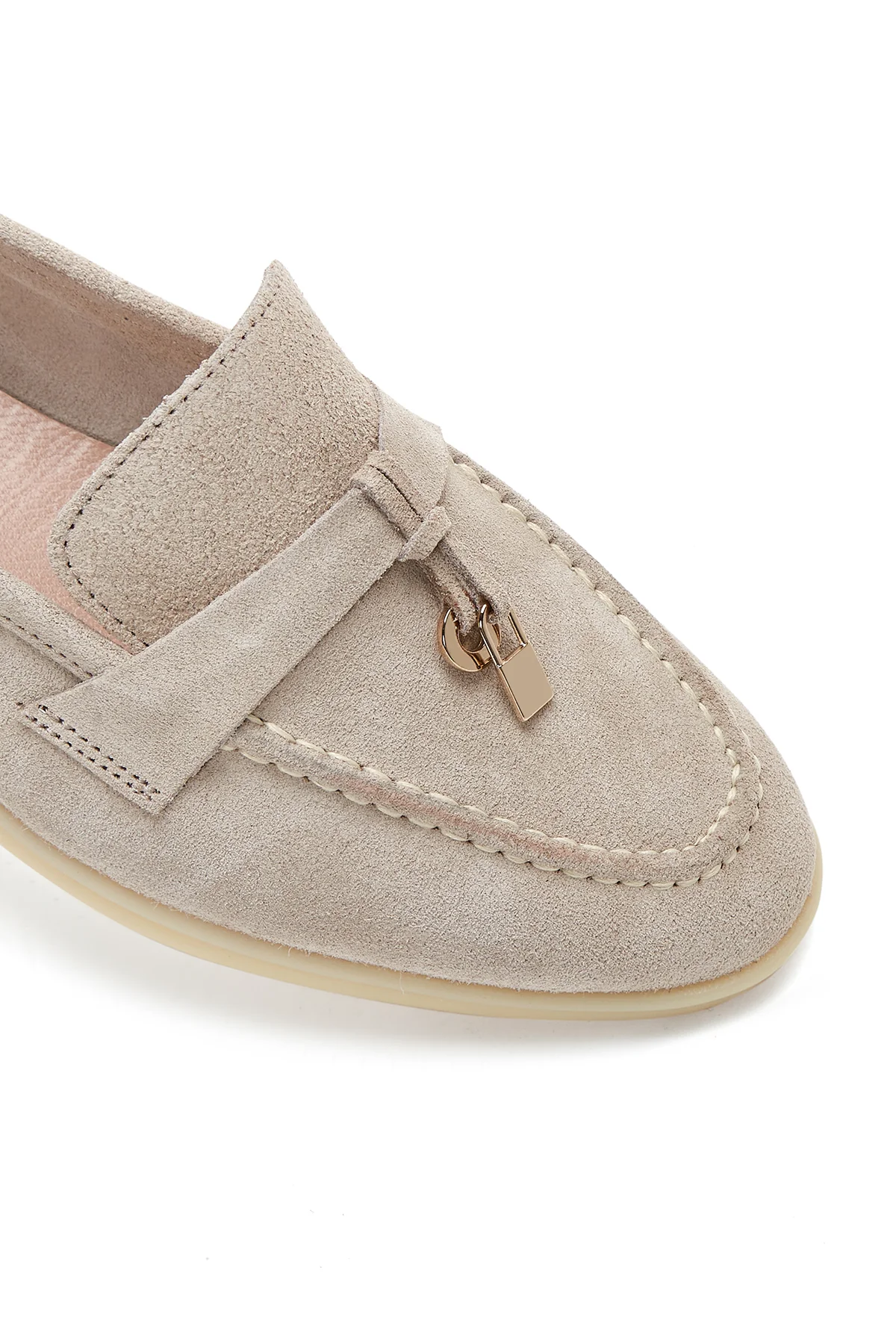 Kadın Deri Süet Loafer - Image 7