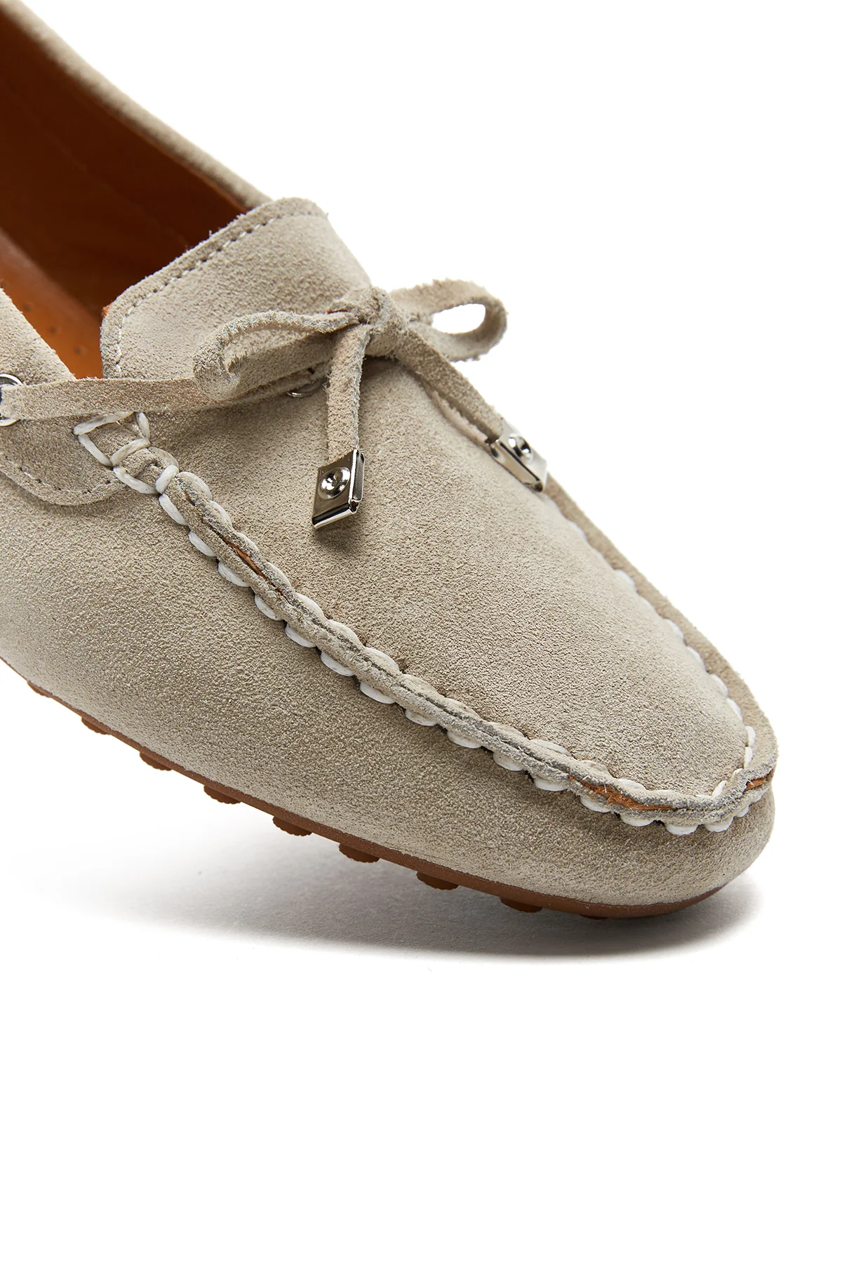 Kadın Deri Süet Loafer - Image 8