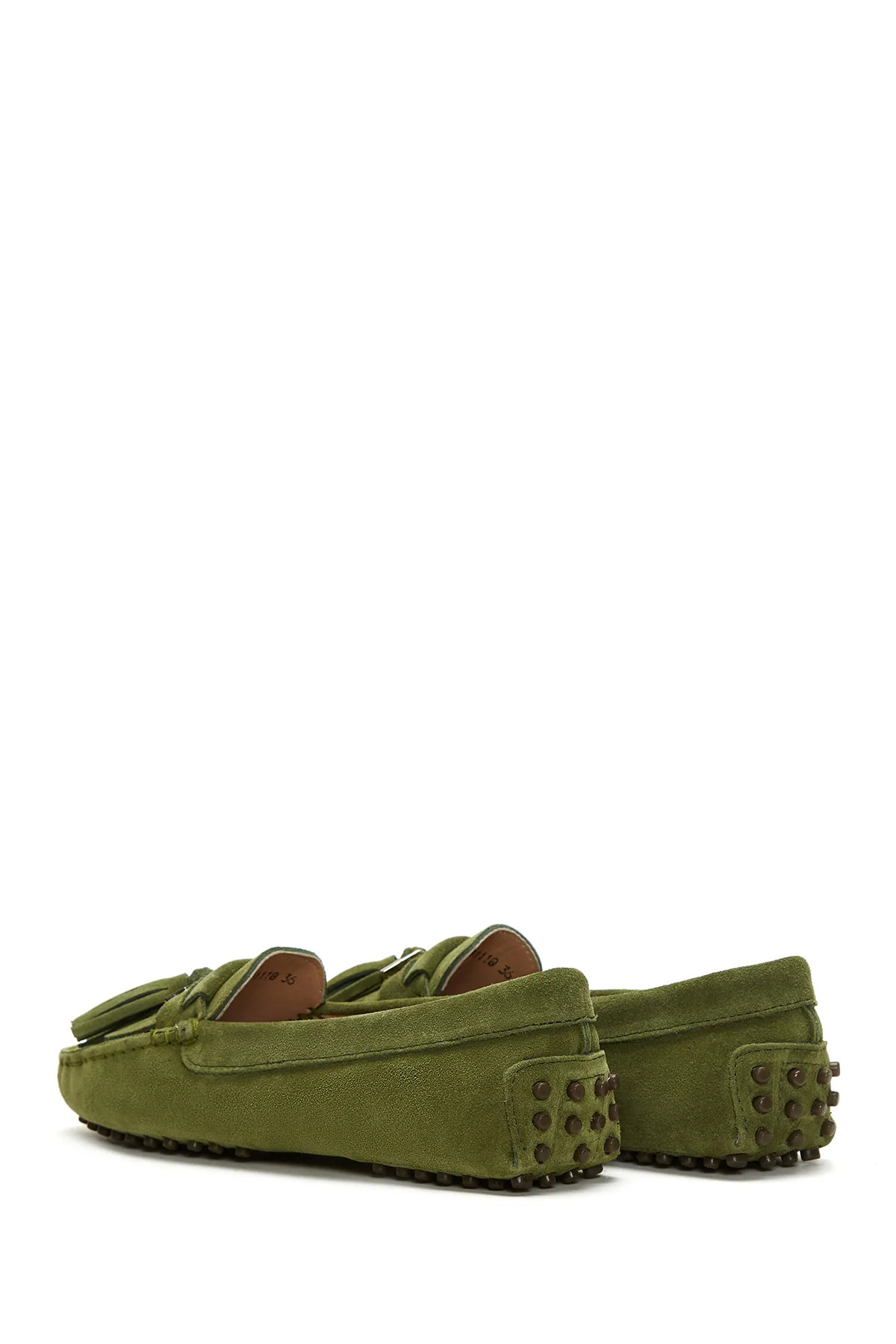 Kadın Deri Süet Püsküllü Loafer - Image 5