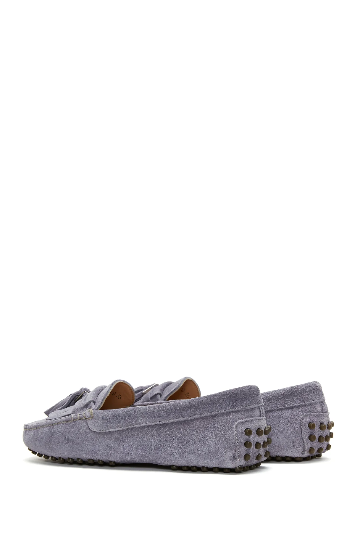 Kadın Deri Süet Püsküllü Loafer - Image 5