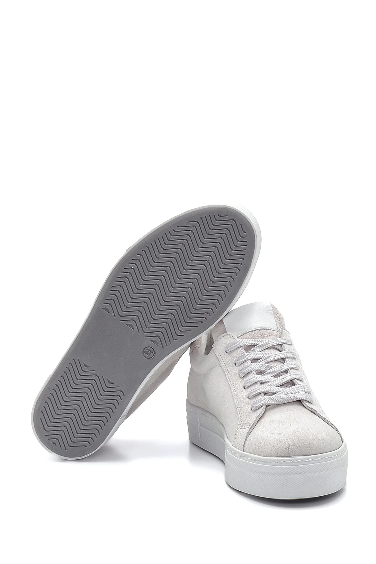Kadın Deri Süet Sneaker - Image 4