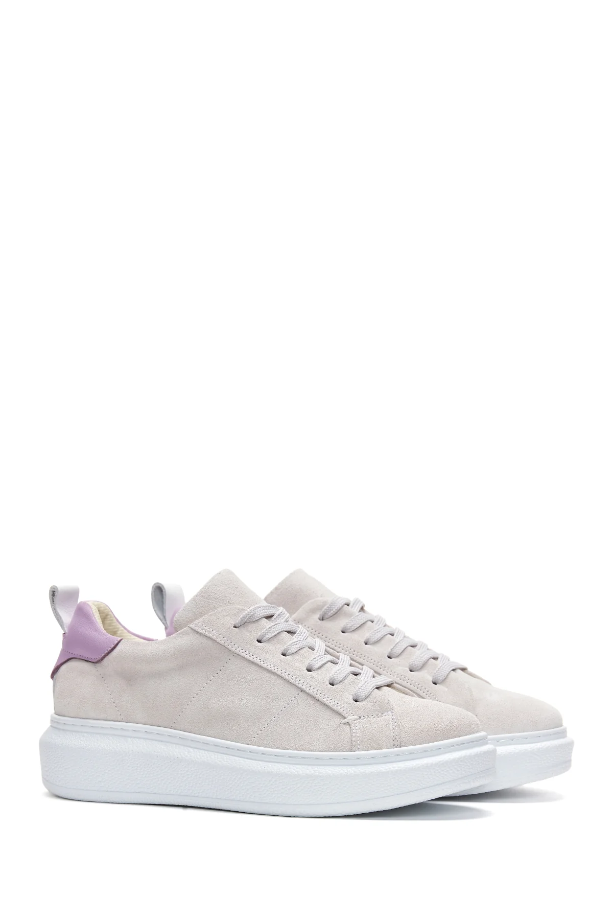 Kadın Deri Süet Sneaker - Image 3