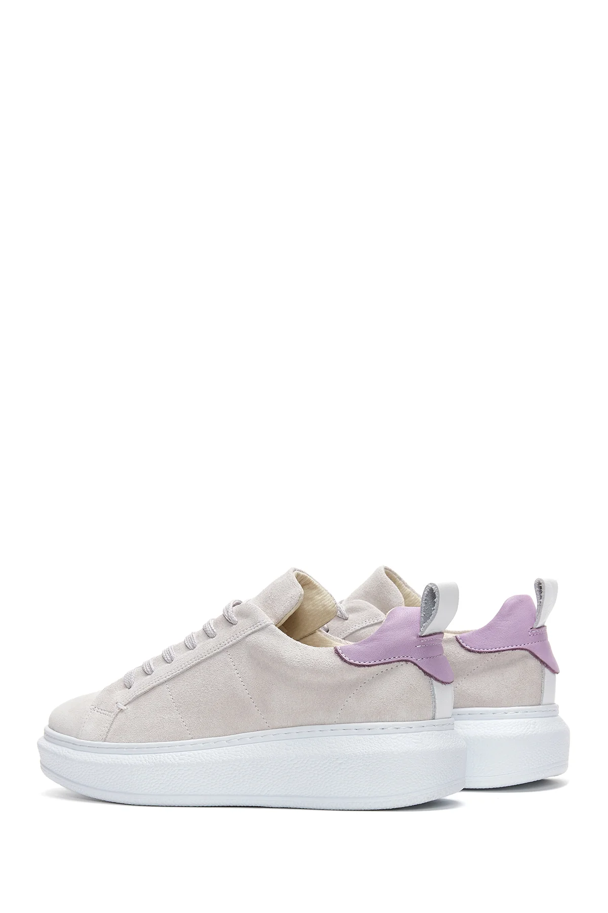Kadın Deri Süet Sneaker - Image 5