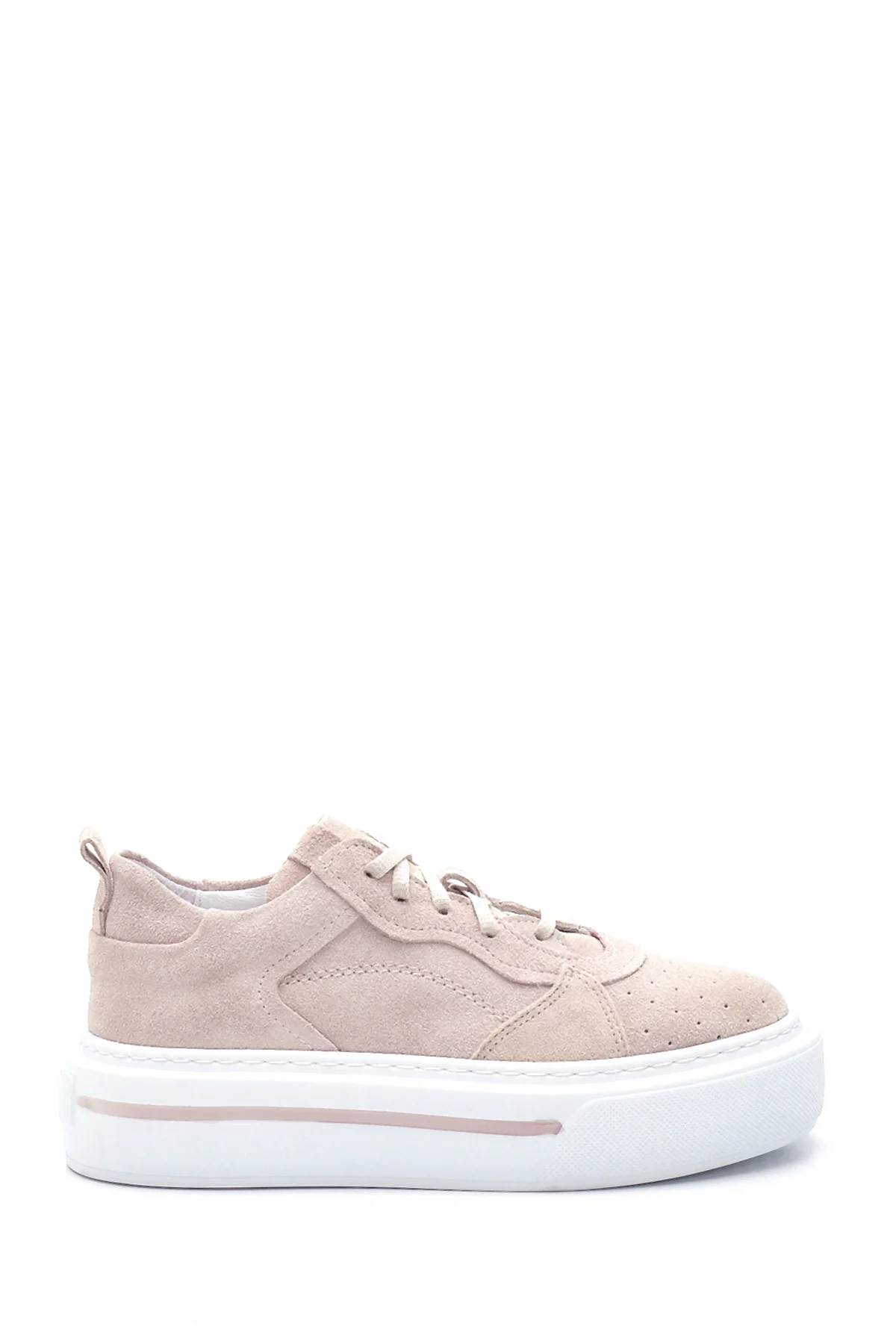 Kadın Deri Süet Yüksek Taban Sneaker