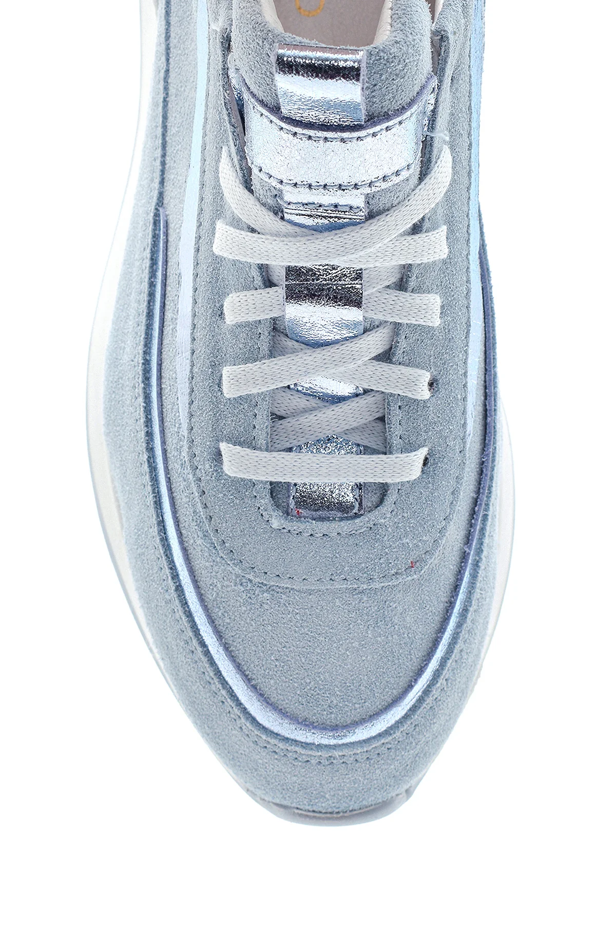 Kadın Deri Süet Yüksek Taban Sneaker - Image 5