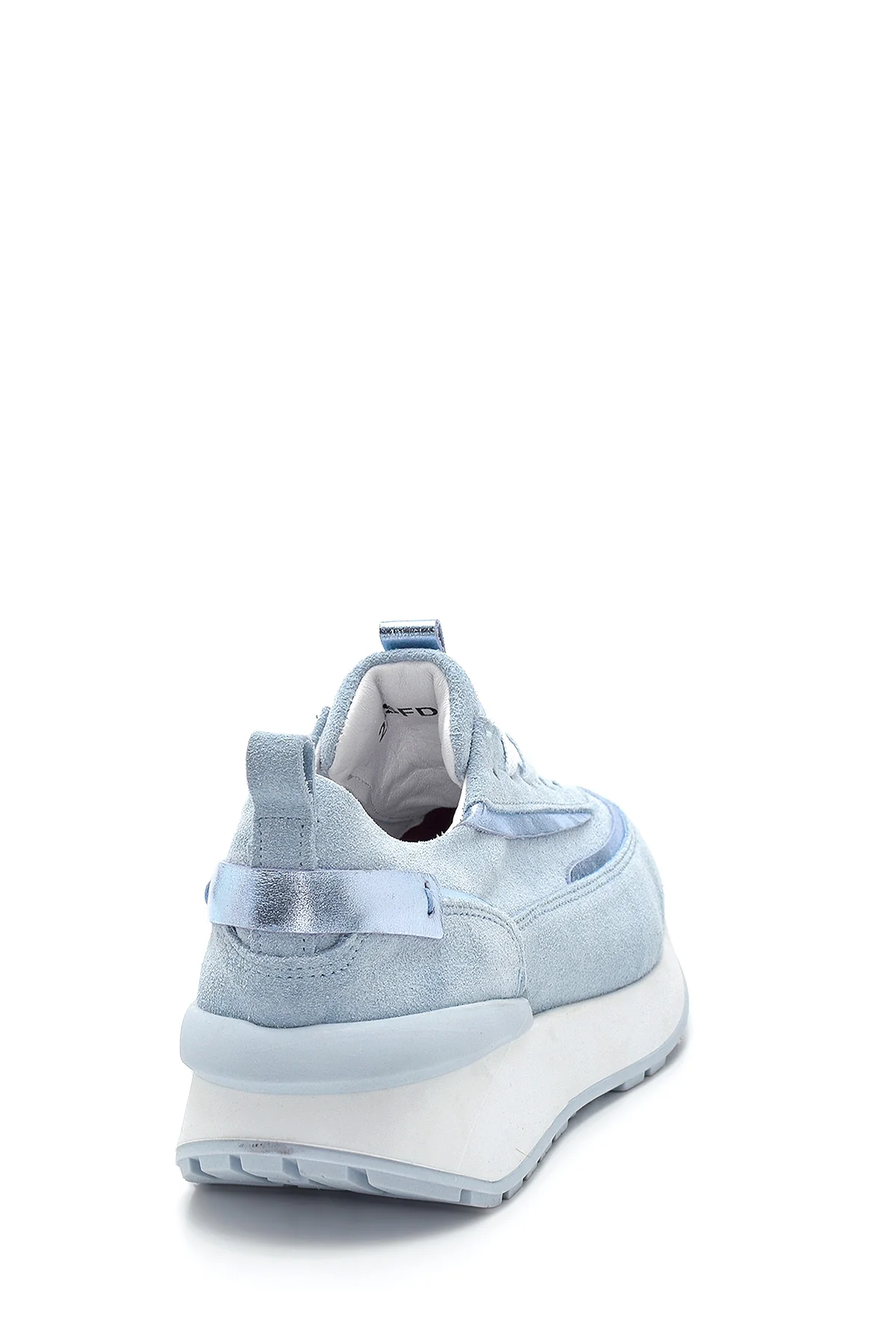Kadın Deri Süet Yüksek Taban Sneaker - Image 7