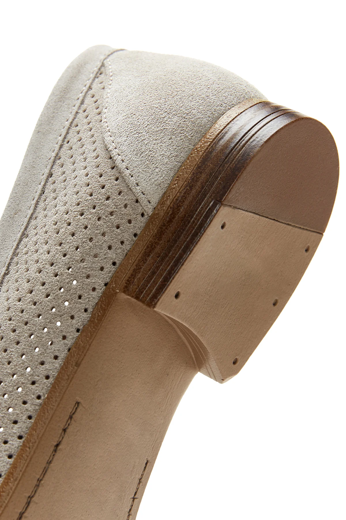 Kadın Deri Süet Zincirli Loafer - Image 7