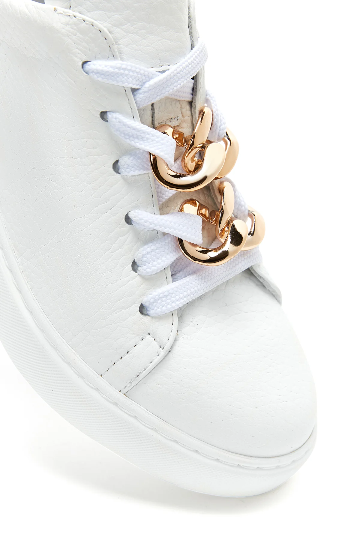Kadın Deri Toka Detaylı Sneaker - Image 8