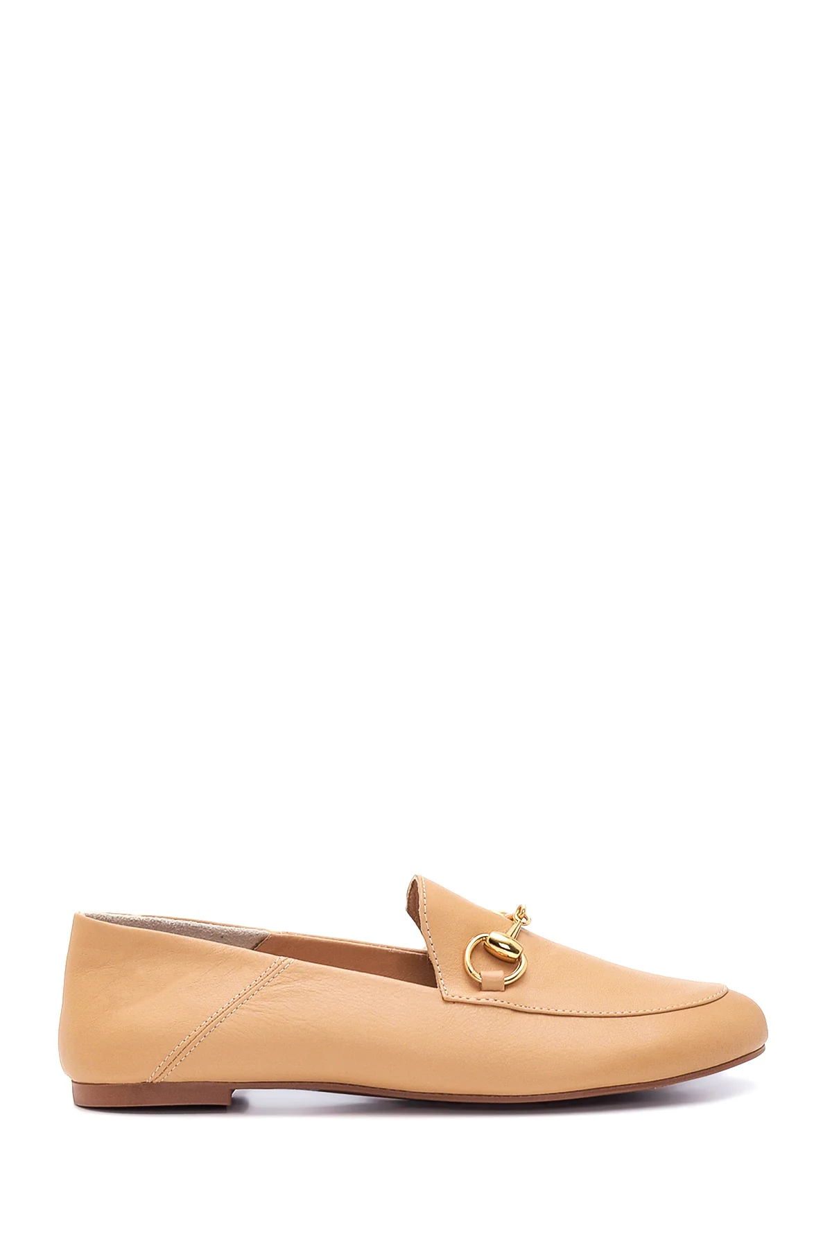 Kadın Deri Tokalı Loafer