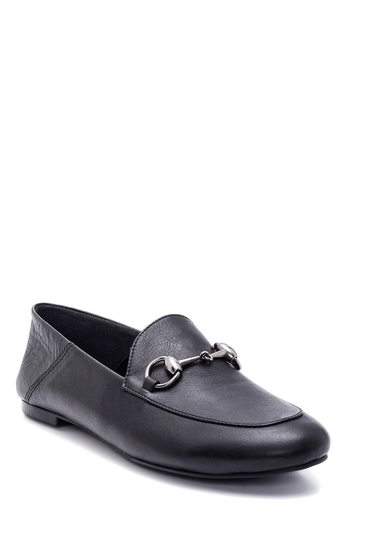 Kadın Deri Tokalı Loafer - Image 3